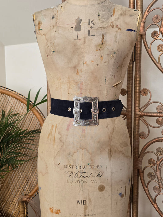 Vintage suede waist belt