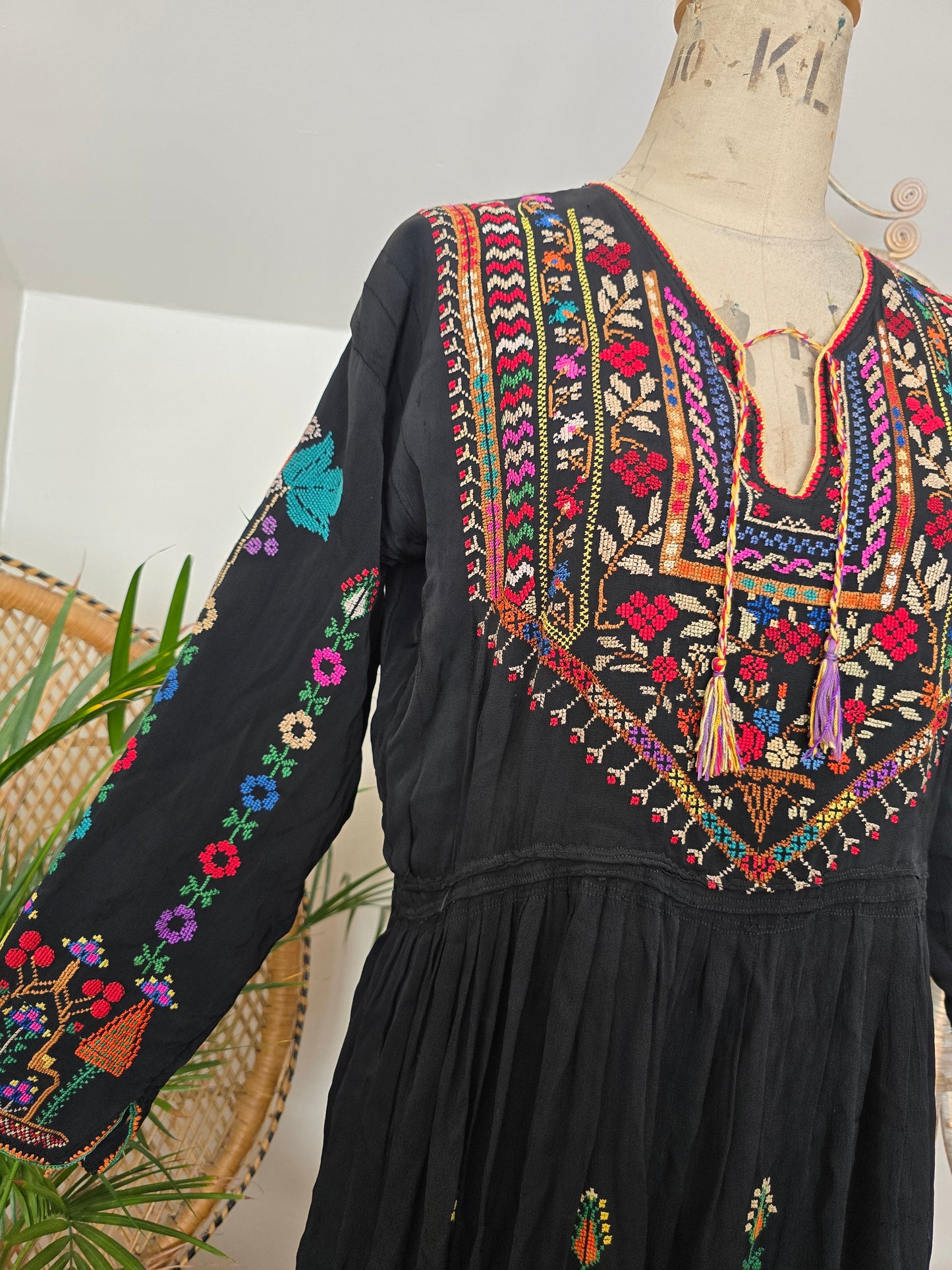 Vintage Syrian embroidered dress