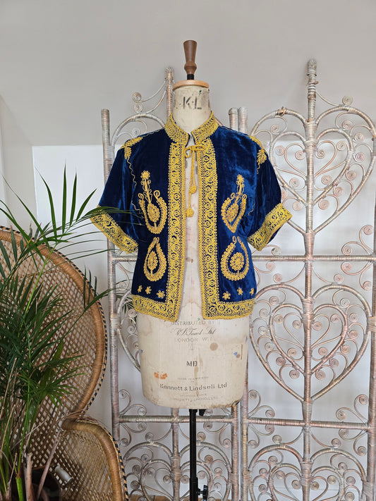 Vintage ottoman velvet embroidered jacket