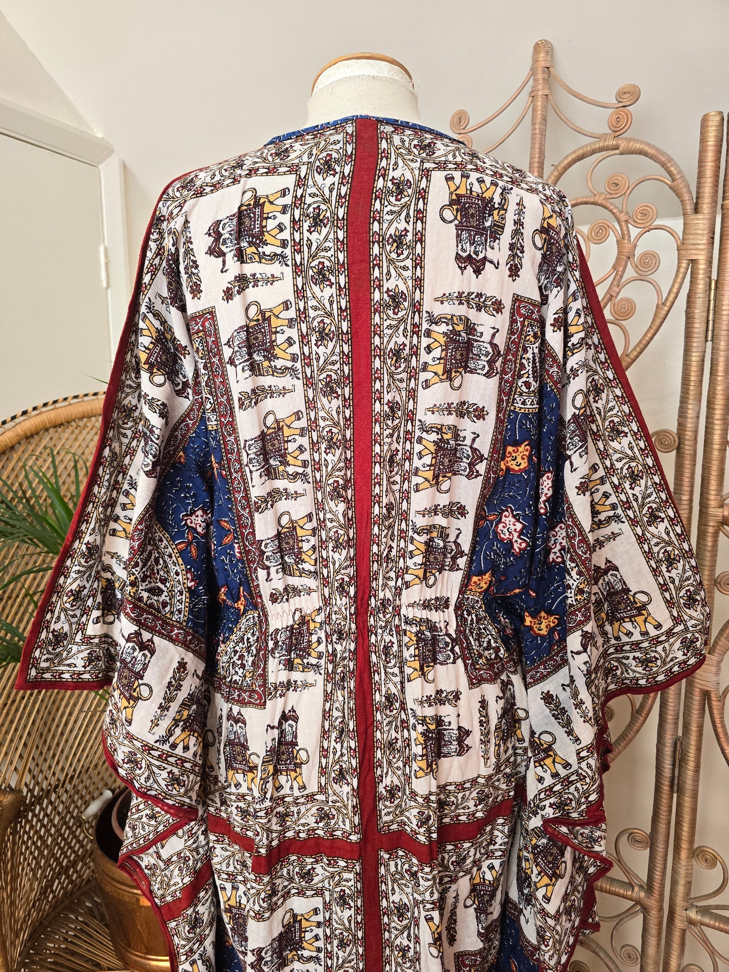 Vintage indian cotton kaftan dress