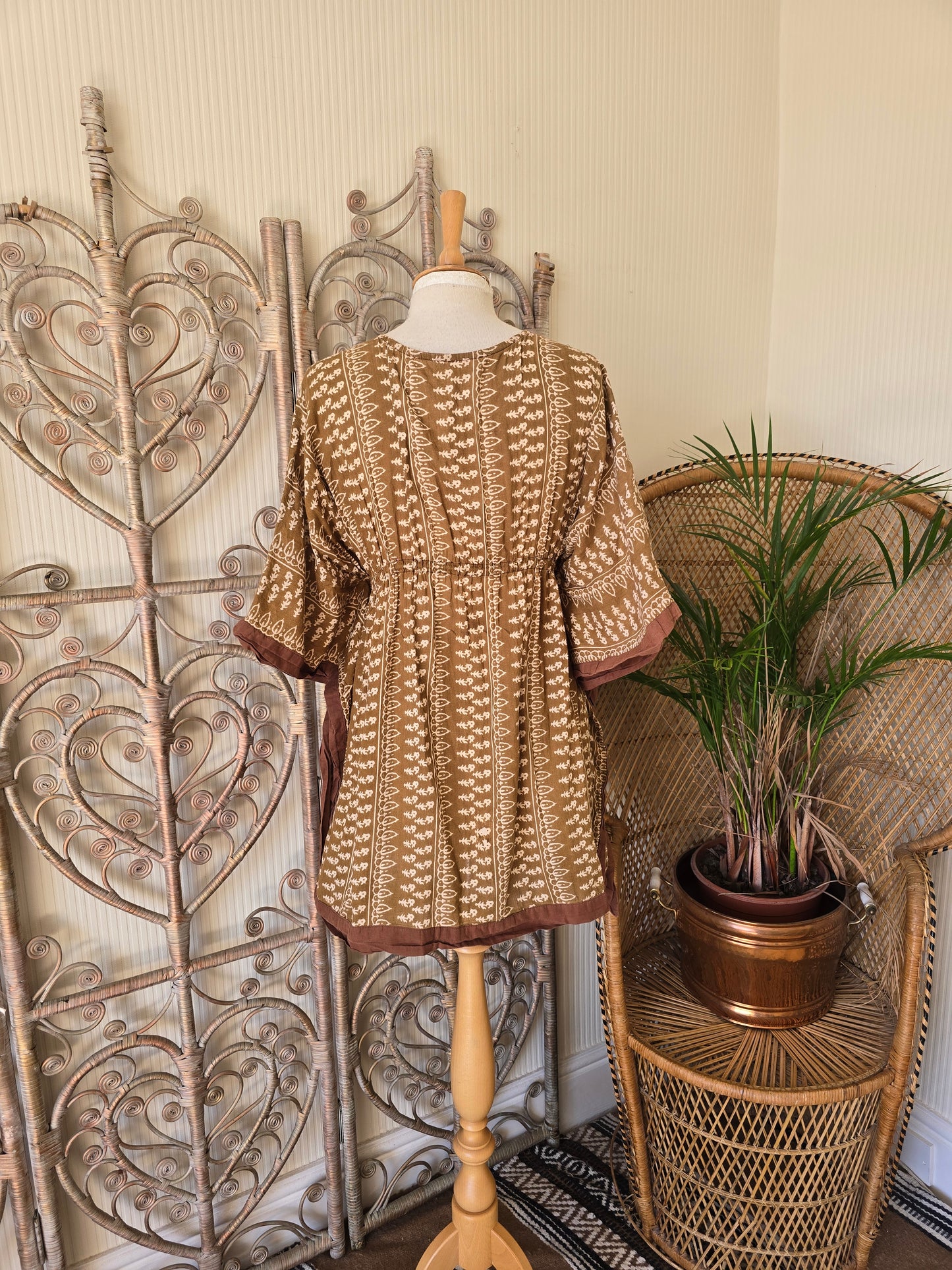 Vintage style cotton tunic dress