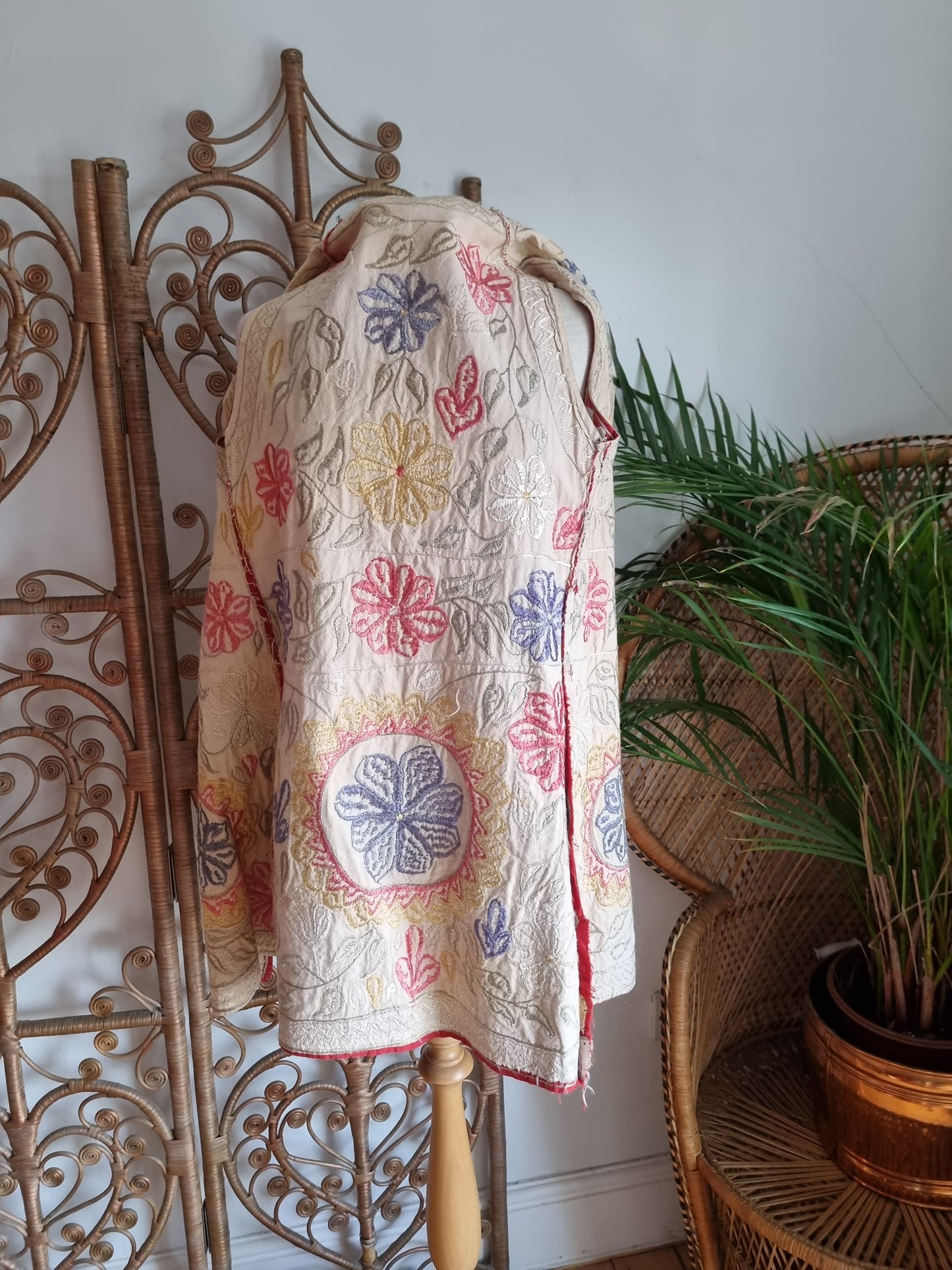 Vintage Afghan embroidered waistcoat S