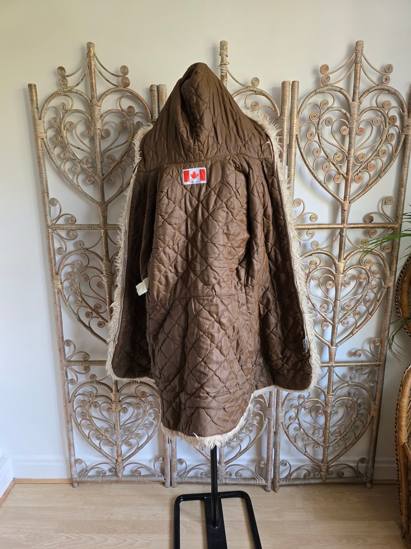 Vintage 70s hooded coat