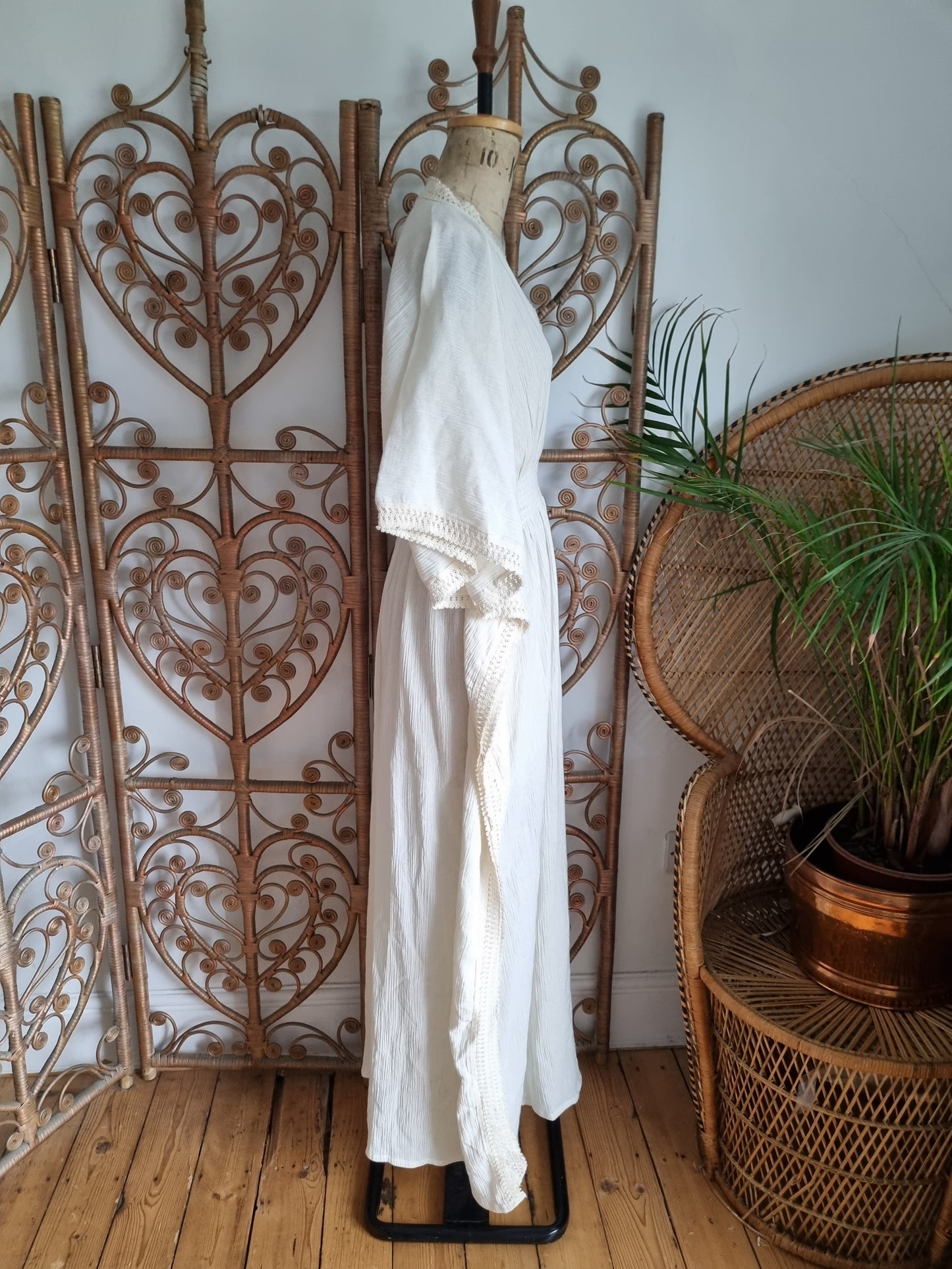 Vintage cheesecloth cape kaftan dress