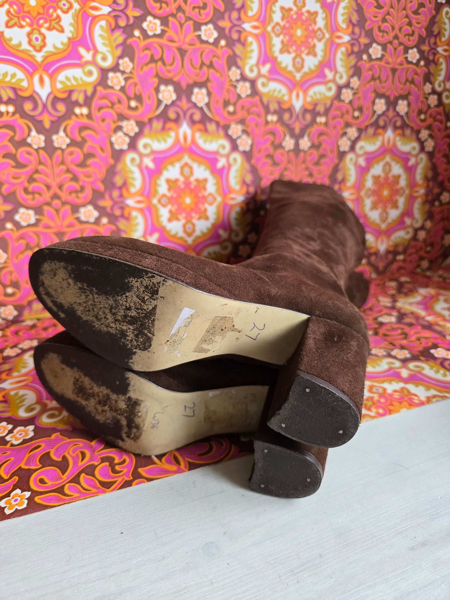 Vintage Sacha suede 70s boots size Uk 3 Eur 36 Us 5