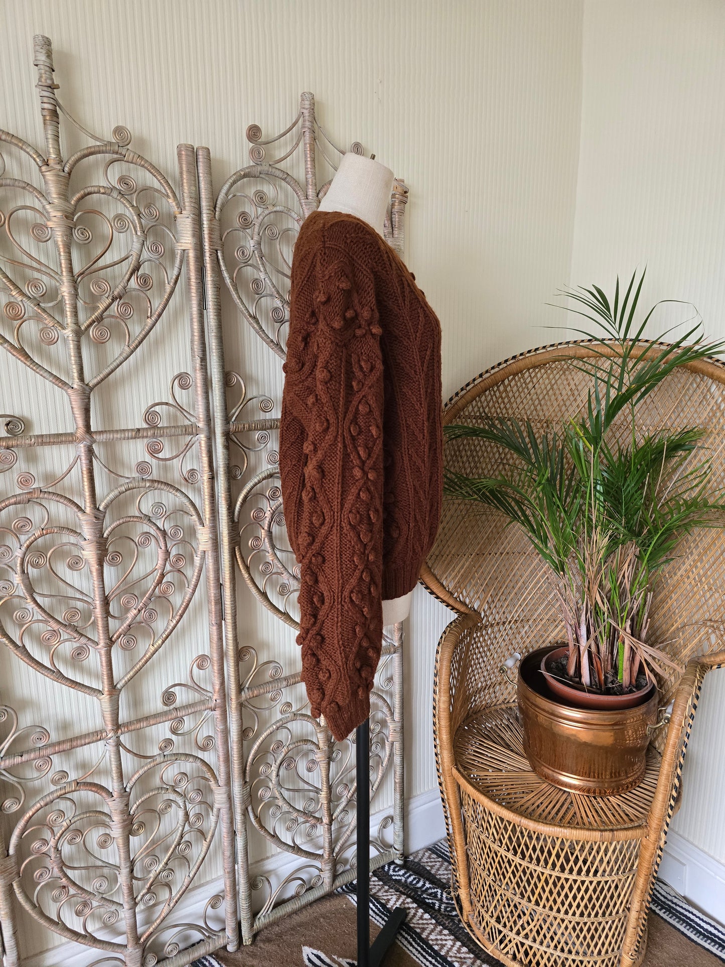 Vintage style cable knit jumper