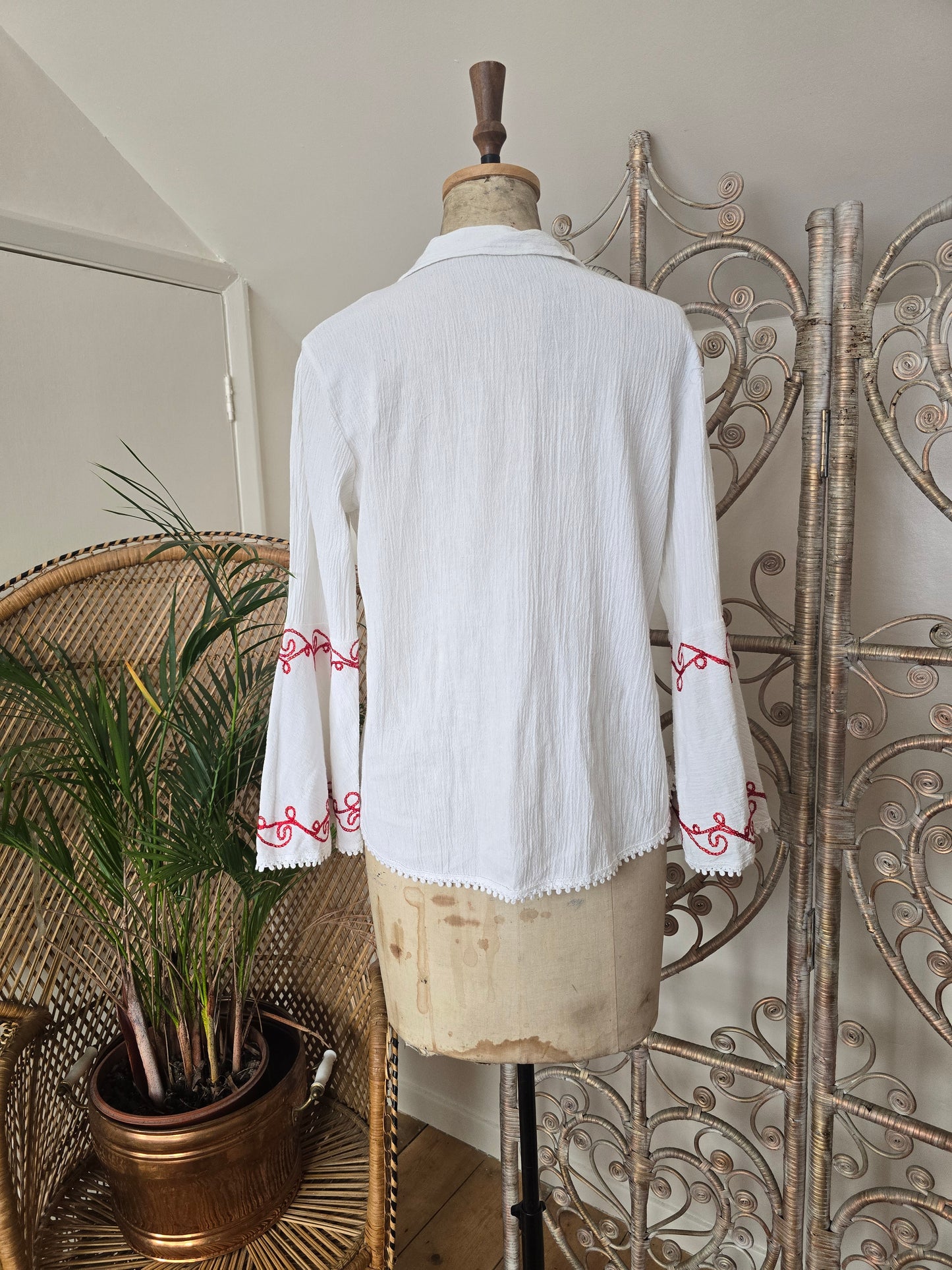Vintage cheesecloth cotton blouse
