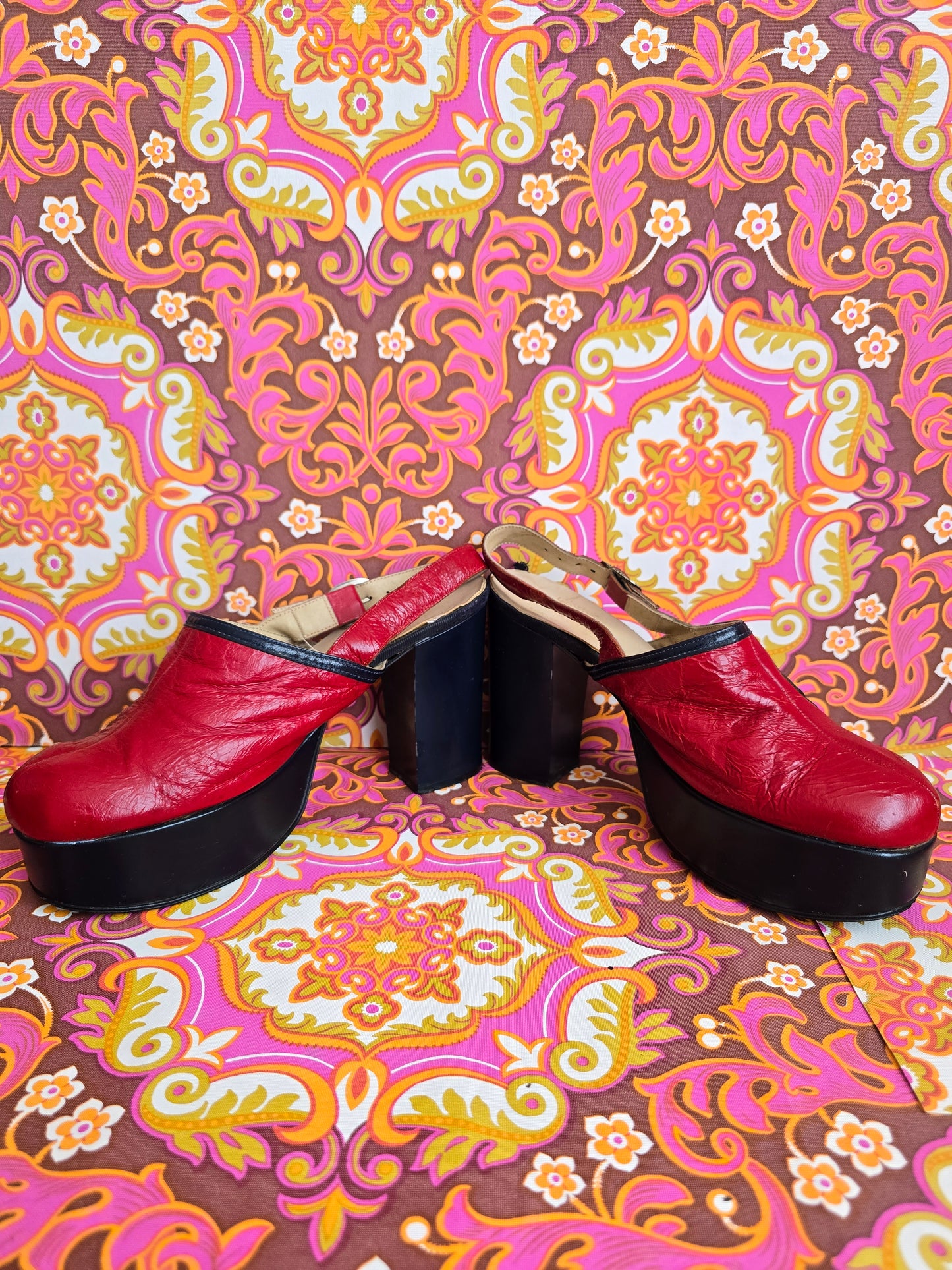 Vintage flower shoes uk size 4.5 5 Eur 37.5 38 us 6.5 7