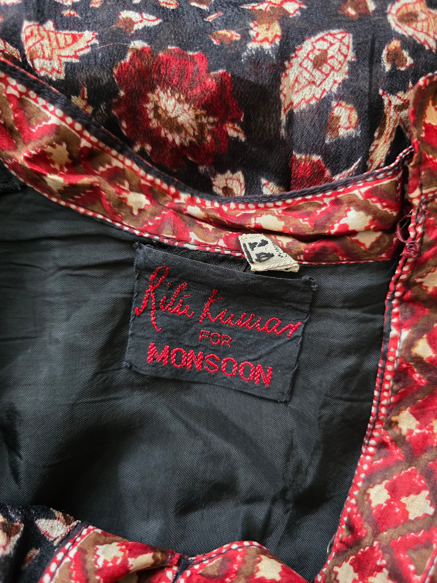 Vintage Ritu kumar for Monsoon silk Indian dress