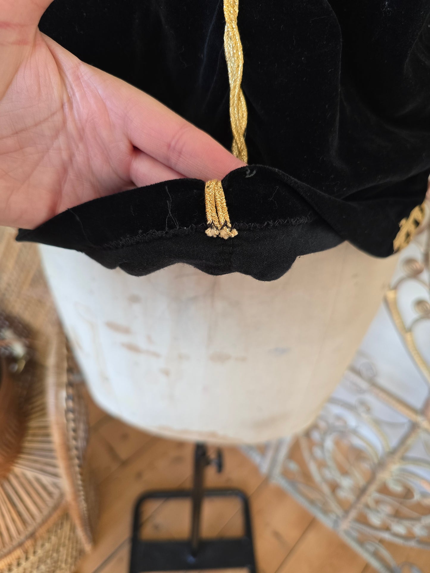 Vintage velvet tunic top