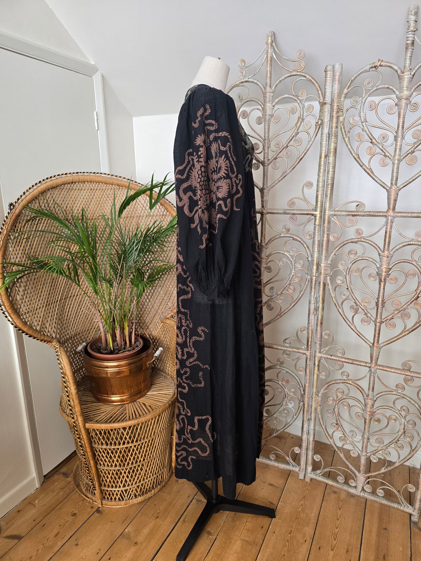 Vintage Kate Beaver 70s balloon sleeves dress