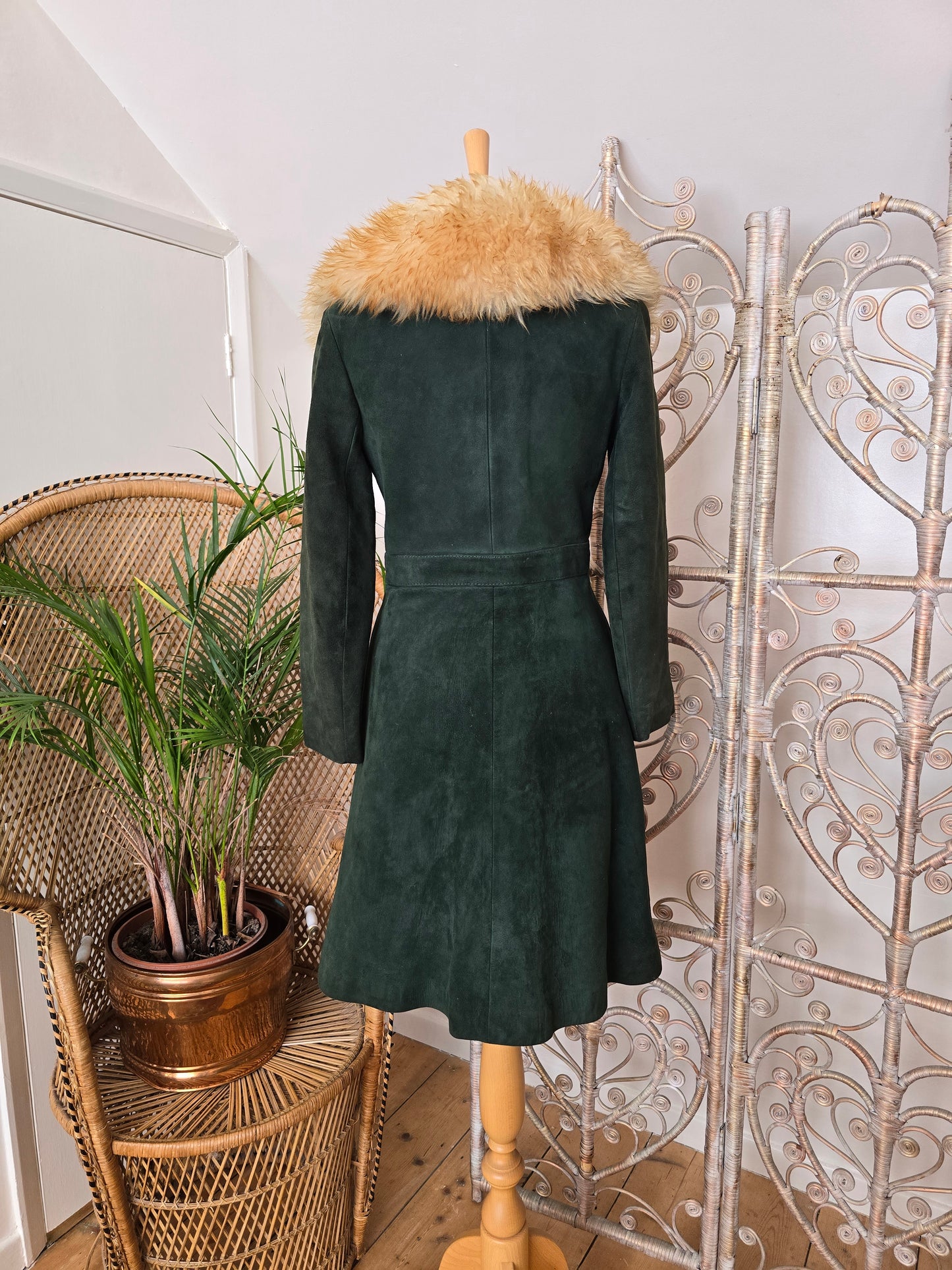 Vintage suede Sheepskin coat