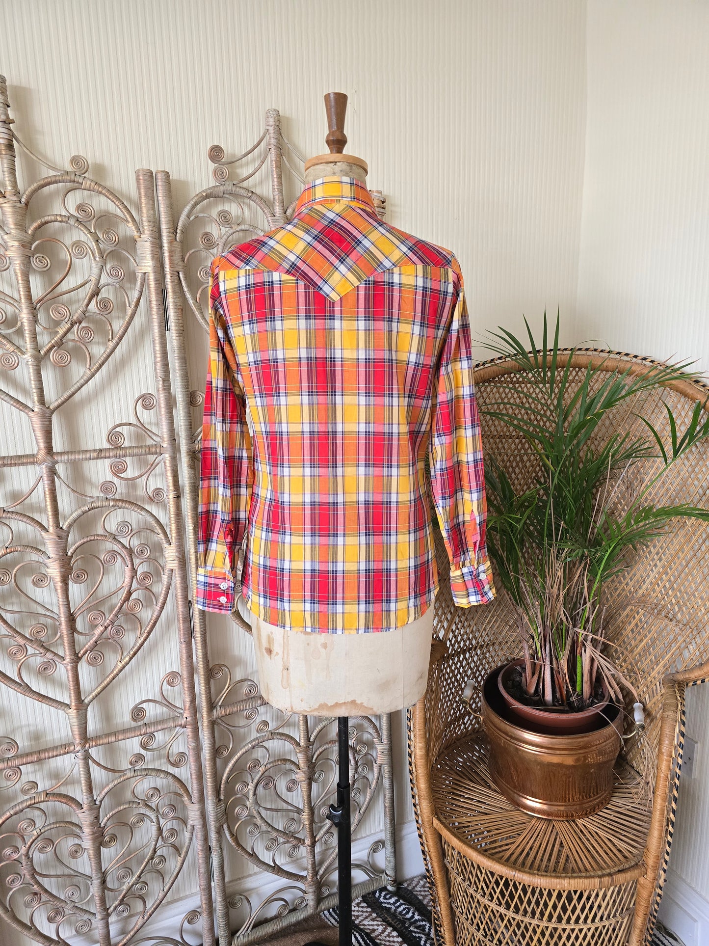 Vintage check blouse