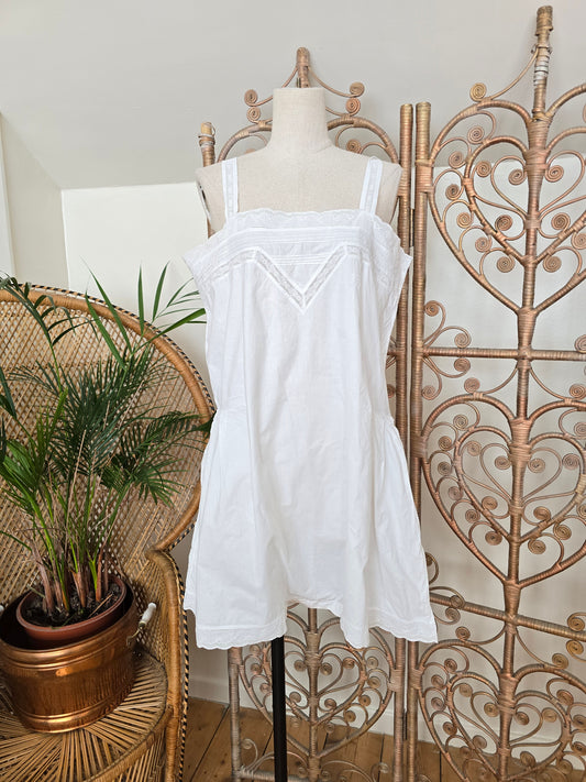 Antique cotton playsuit slip
