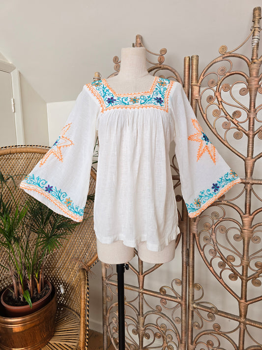 Vintage cheesecloth cotton blouse