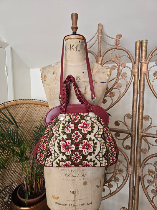 Vintage tapestry 60s bag
