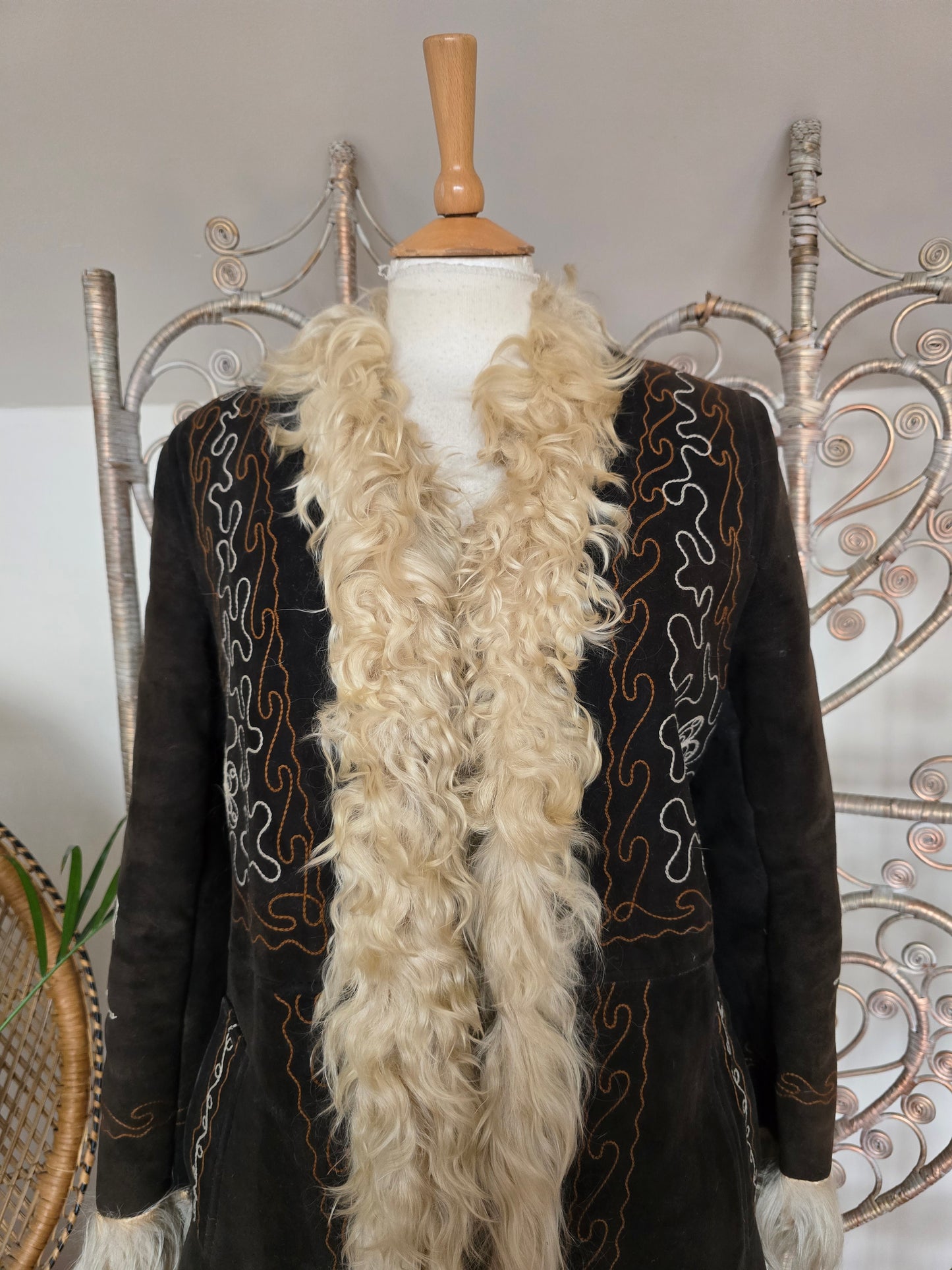 Vintage embroidered Afghan coat