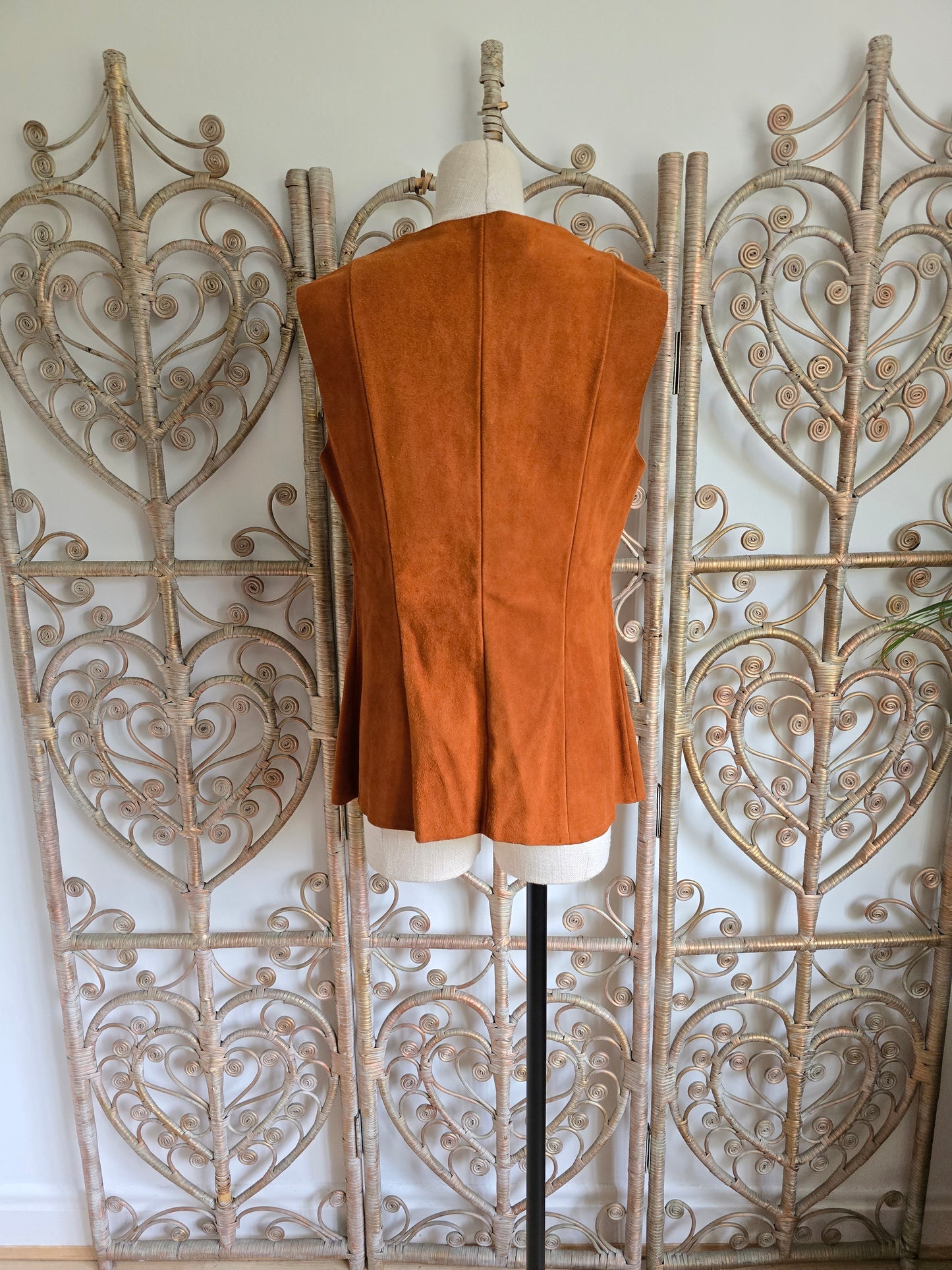 Vintage suede tunic waistcoat