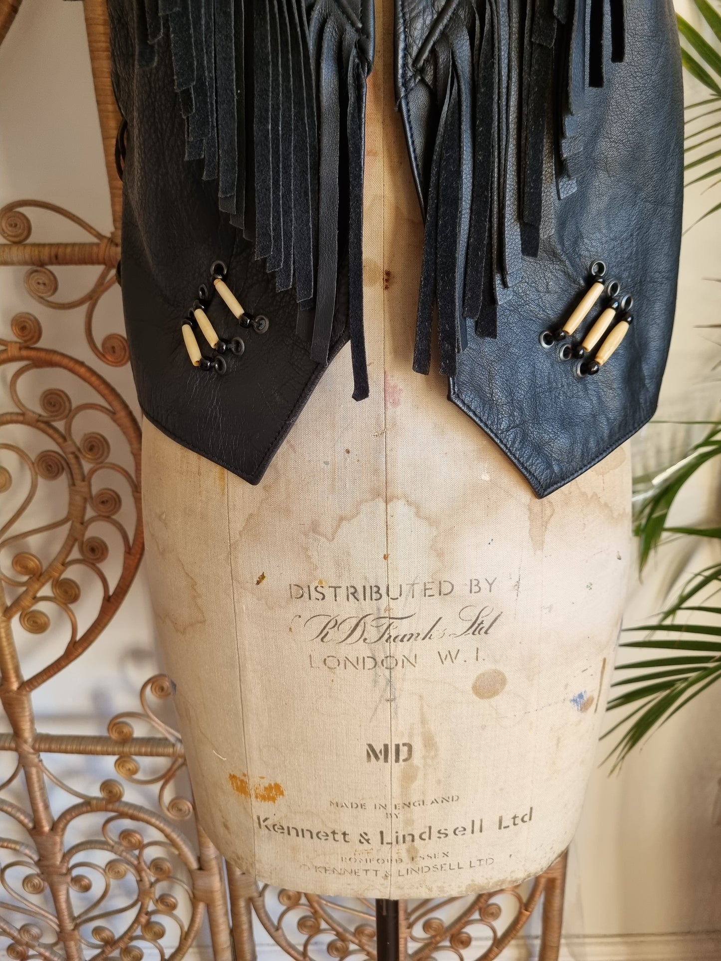 Vintage leather waistcoat