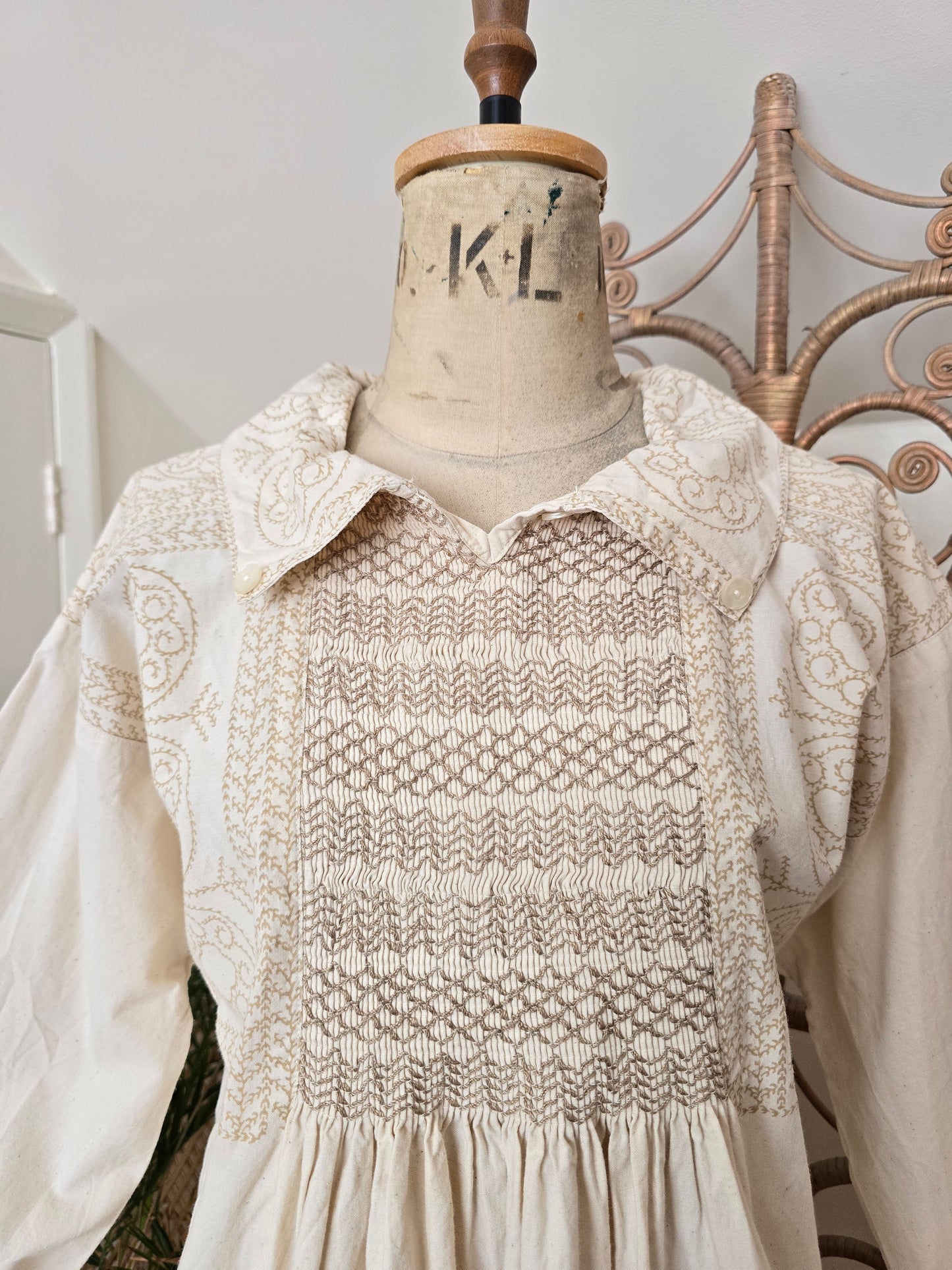 Vintage Clothkits shirring smock dress