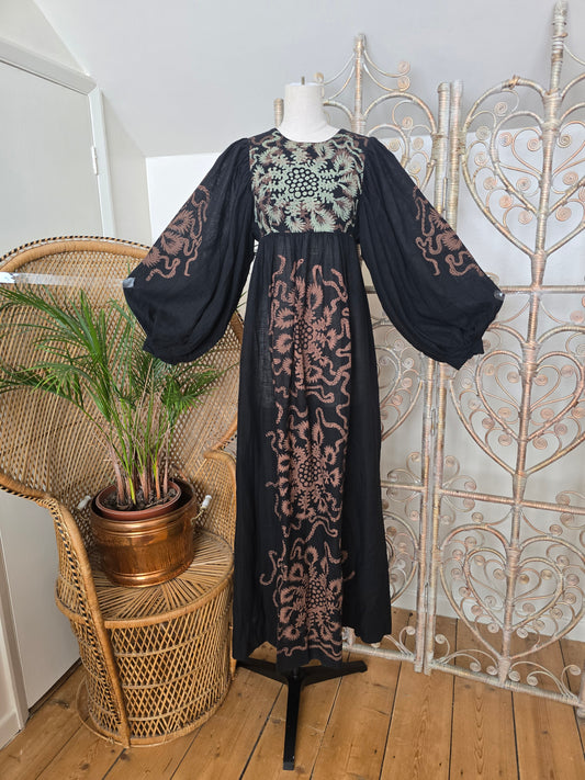 Vintage Kate Beaver 70s balloon sleeves dress