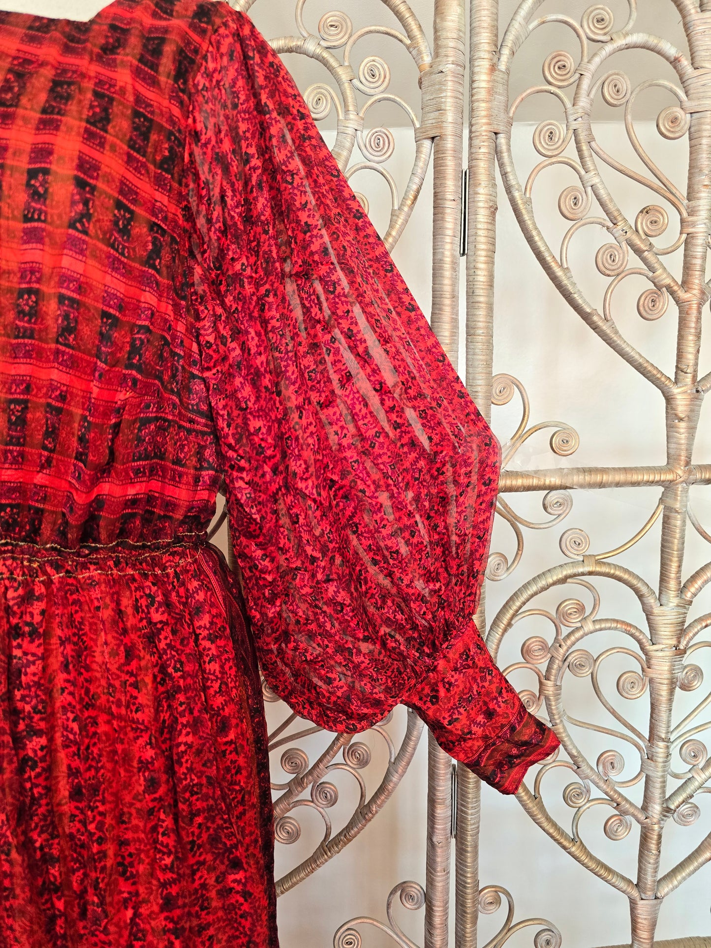 Vintage Raksha of Hindimp London silk Indian dress