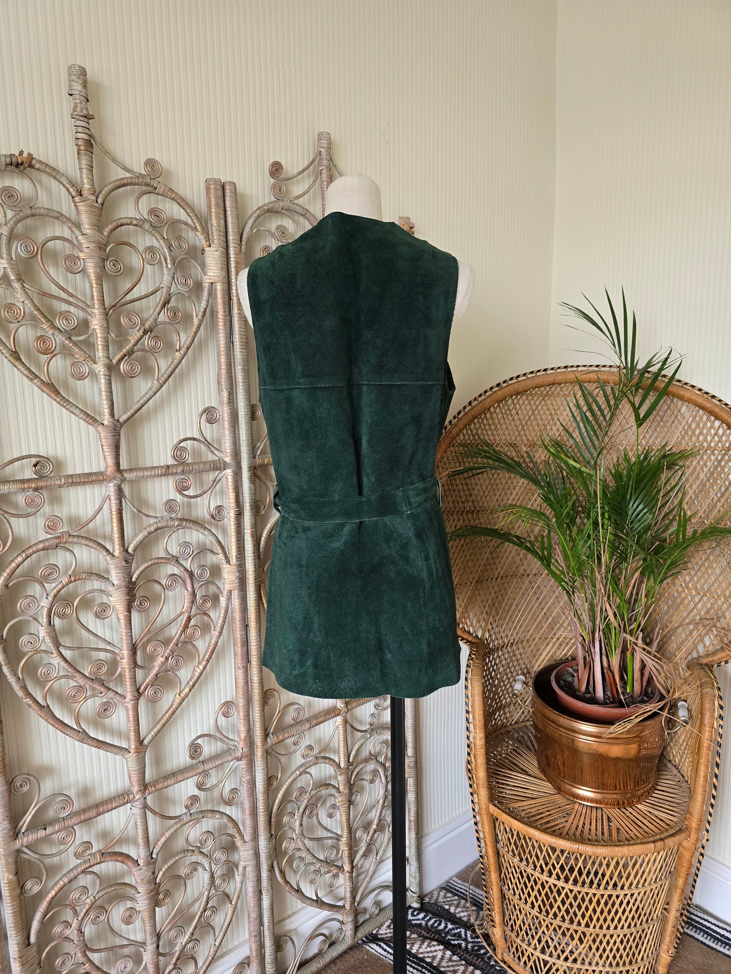 Vintage suede tunic waistcoat
