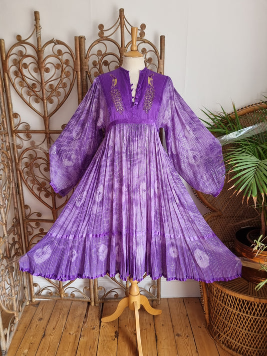 Vintage peacock Indian dress