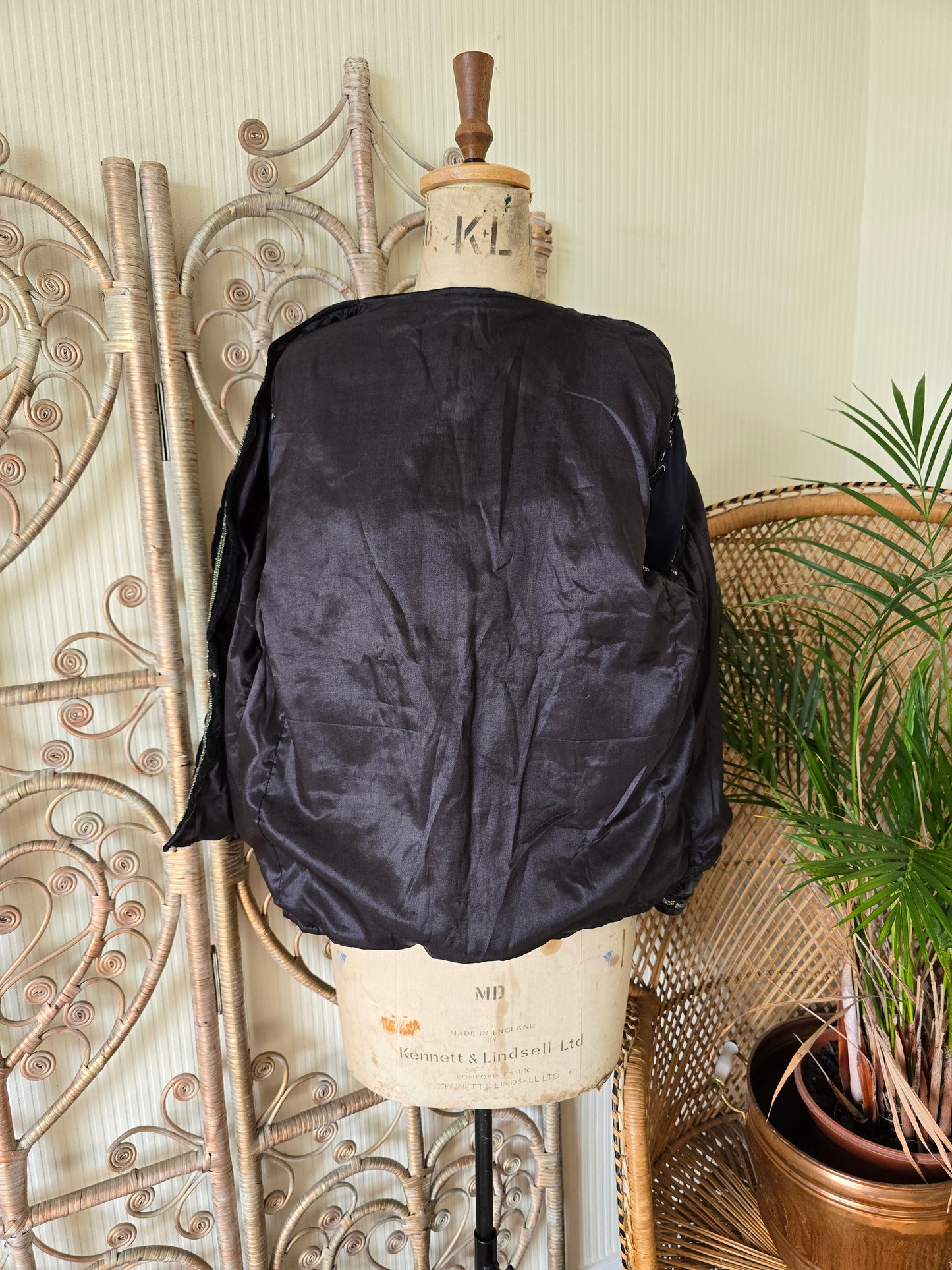 Vintage black velvet jacket