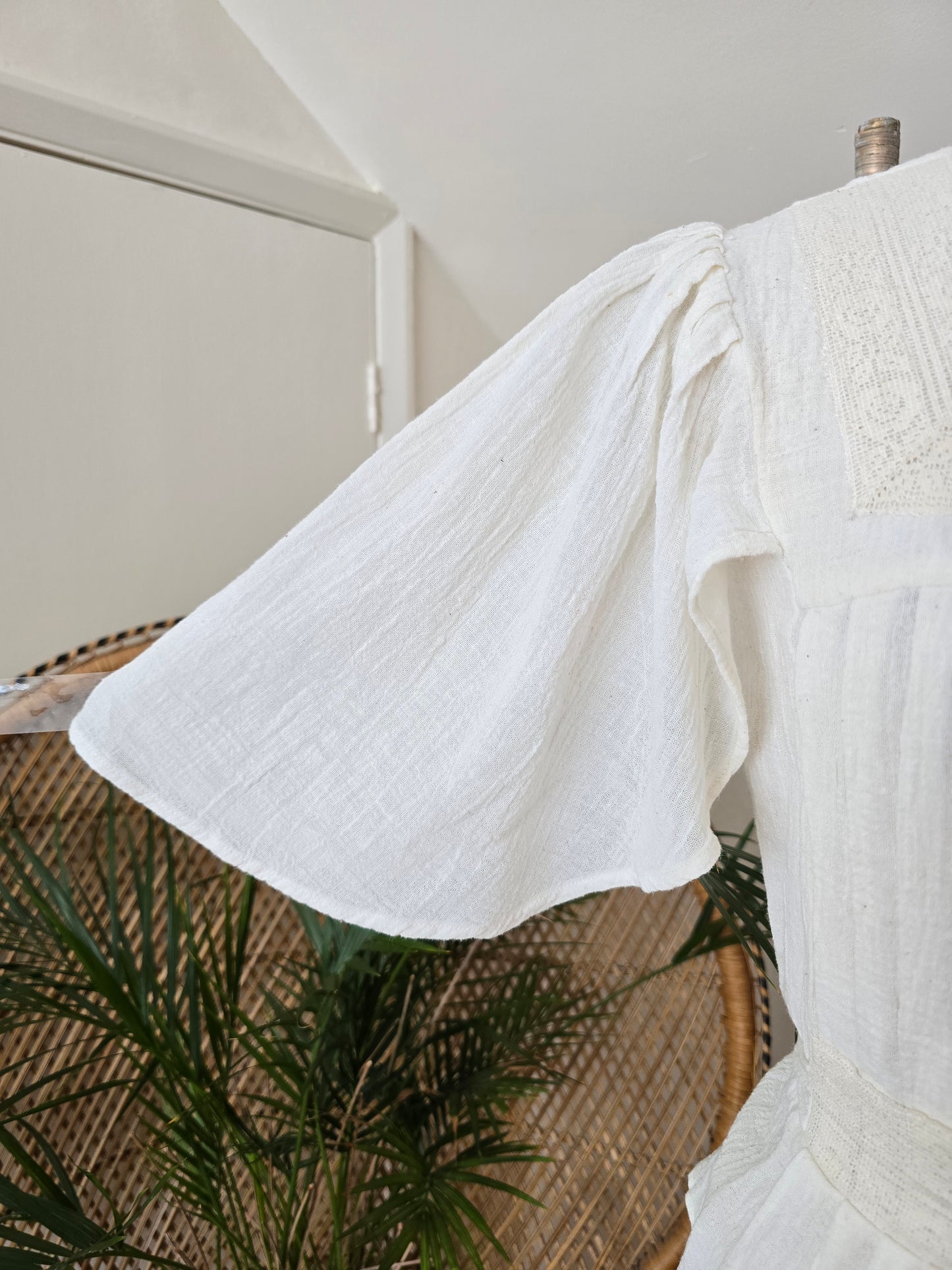 Vintage cheesecloth cotton blouse
