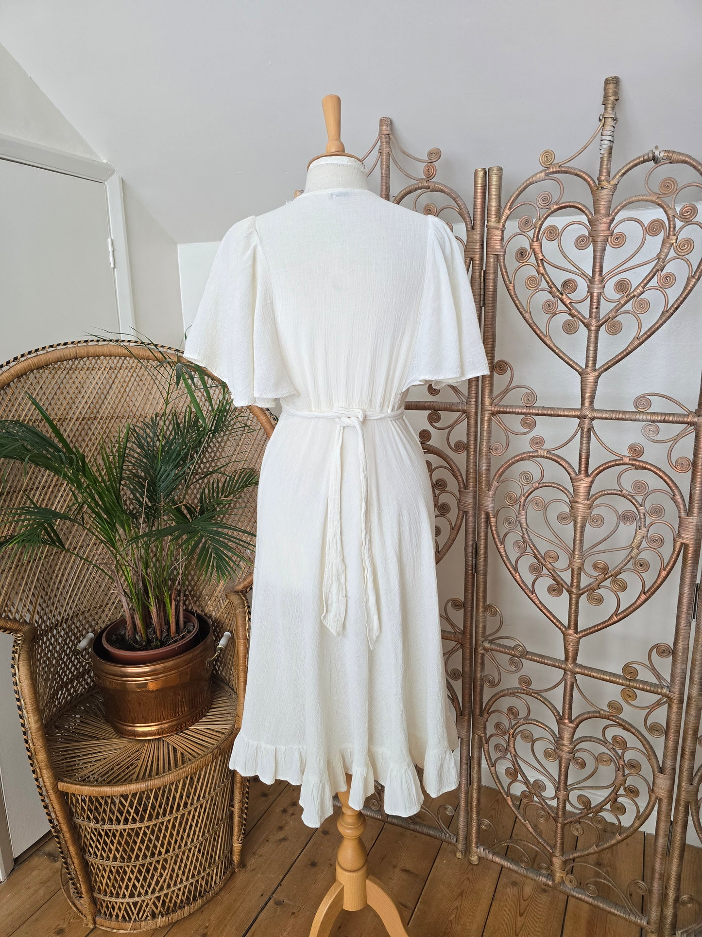 Vintage embroidered cheesecloth dress