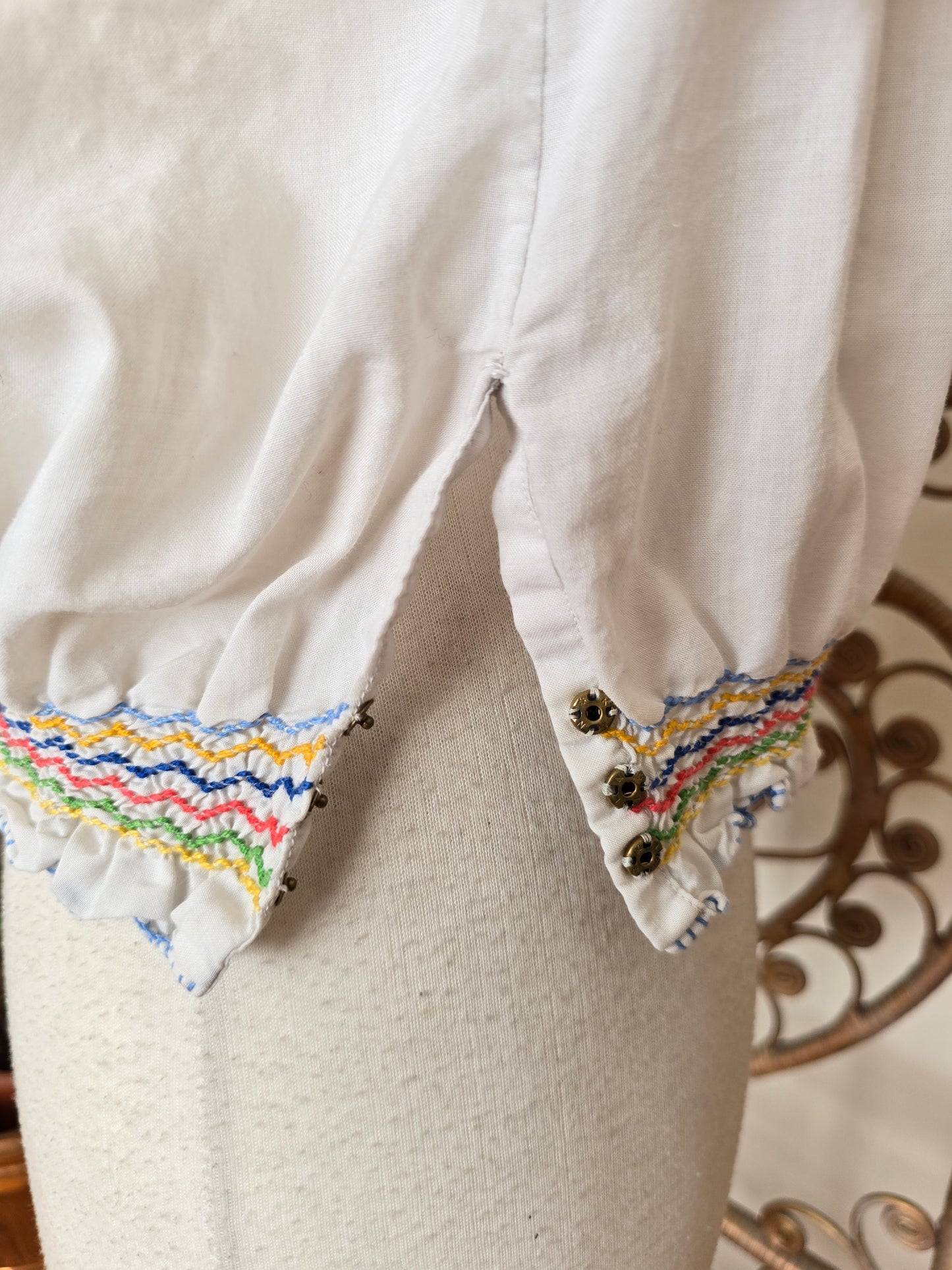 Vintage Hungarian embroidered blouse