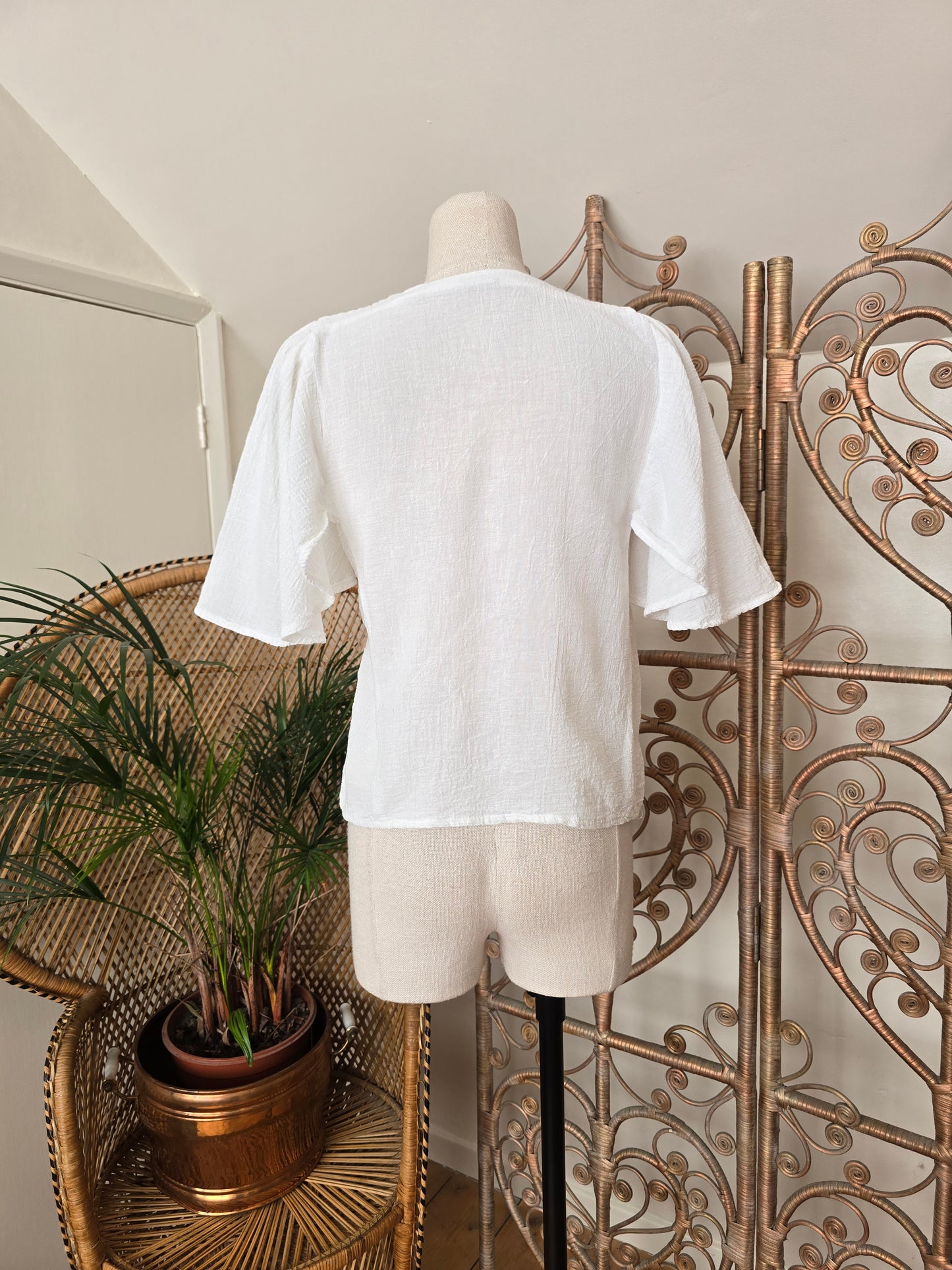 Vintage cheesecloth cotton blouse