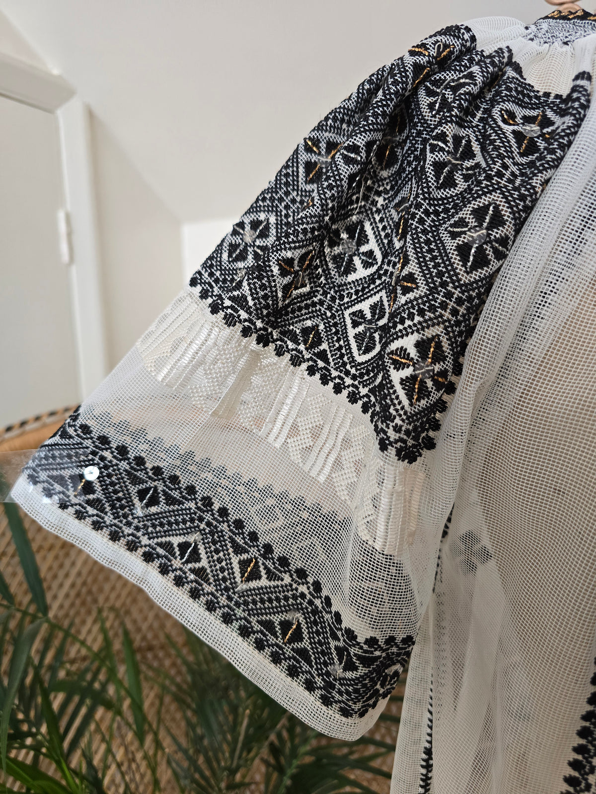Vintage embroidered Romanian blouse