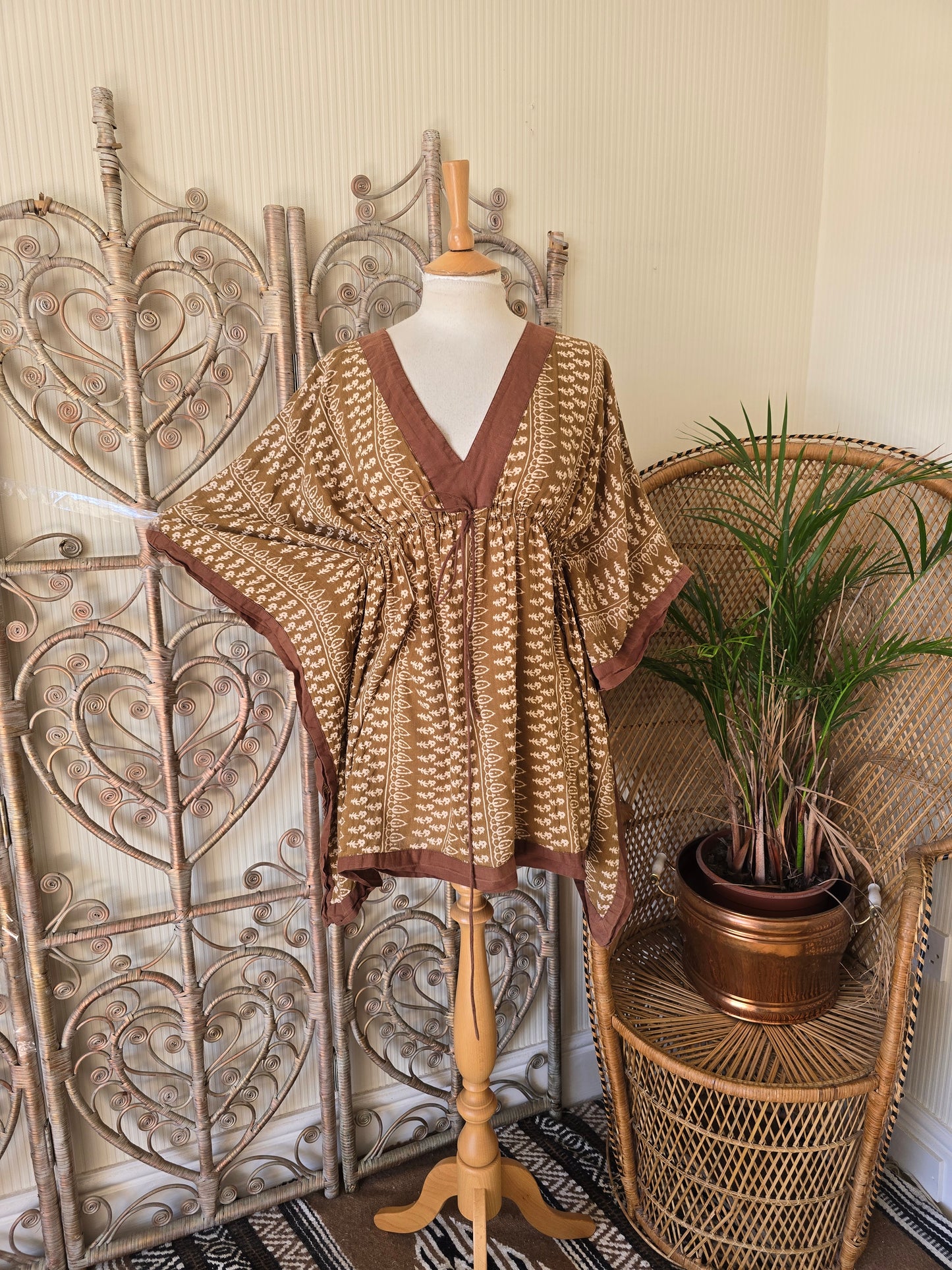 Vintage style cotton tunic dress