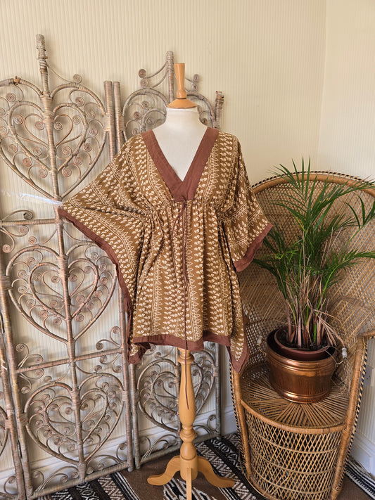 Vintage style cotton tunic dress