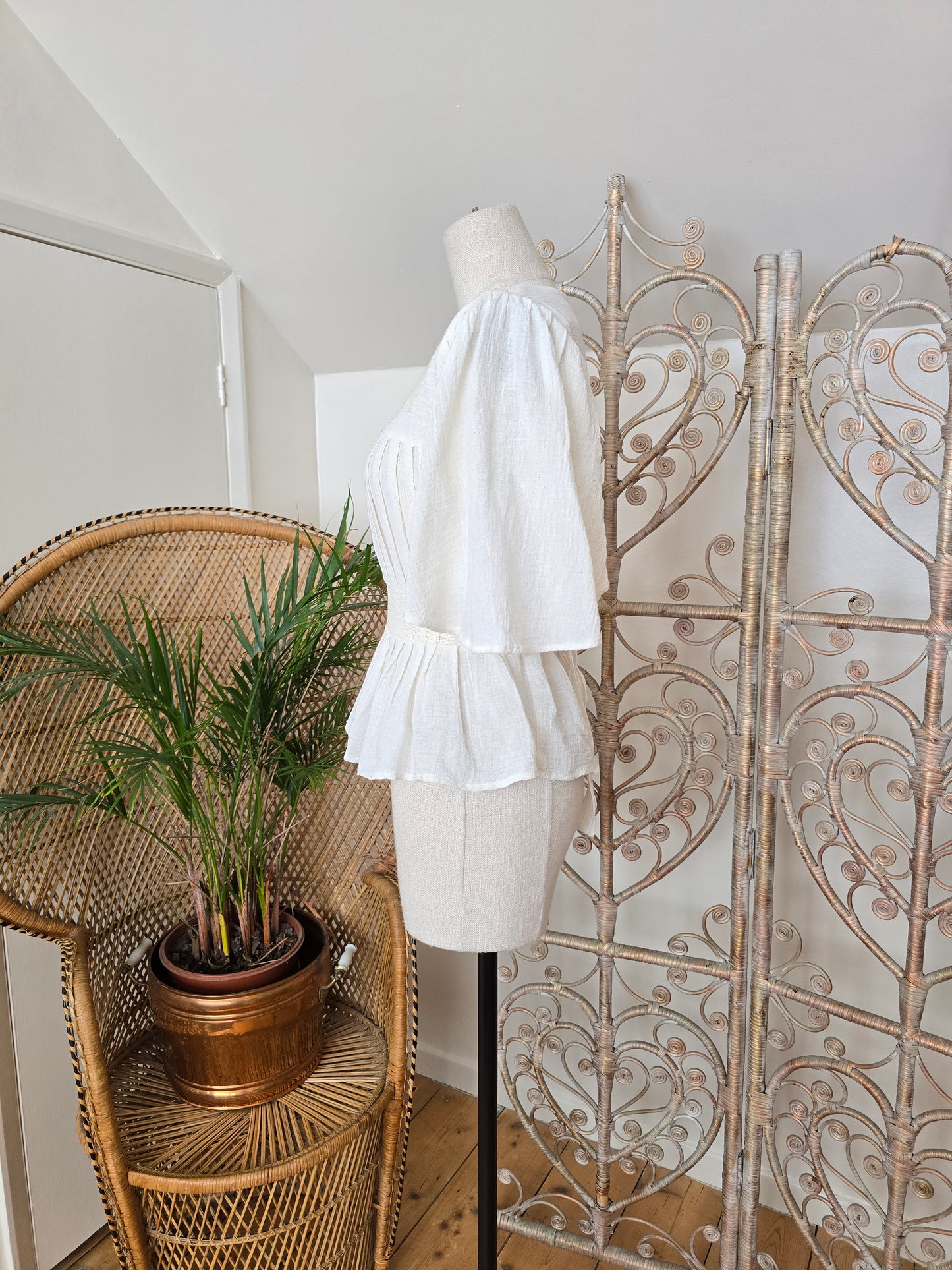 Vintage cheesecloth cotton blouse
