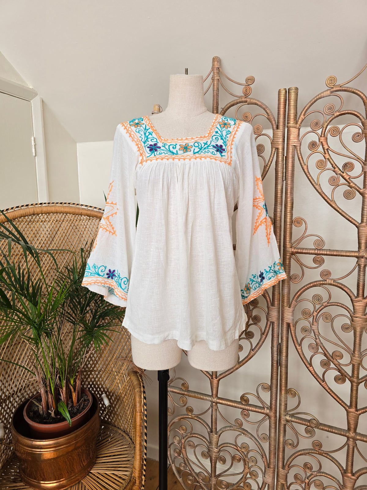 Vintage cheesecloth cotton blouse