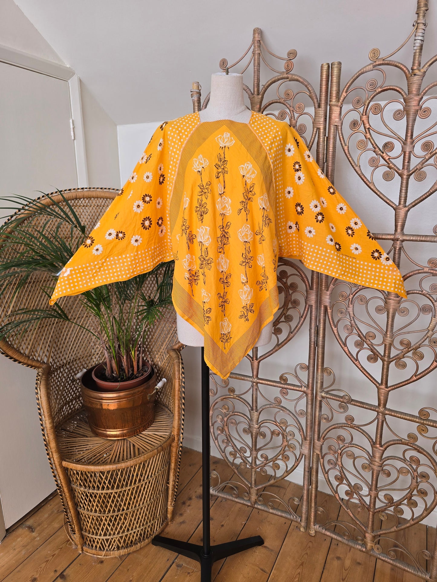 Vintage style handkerchief blouse tunic