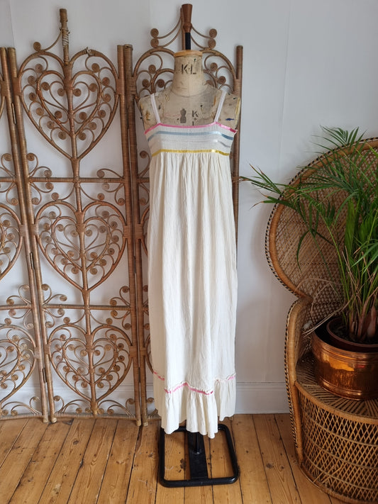 Vintage cheesecloth dress XS S