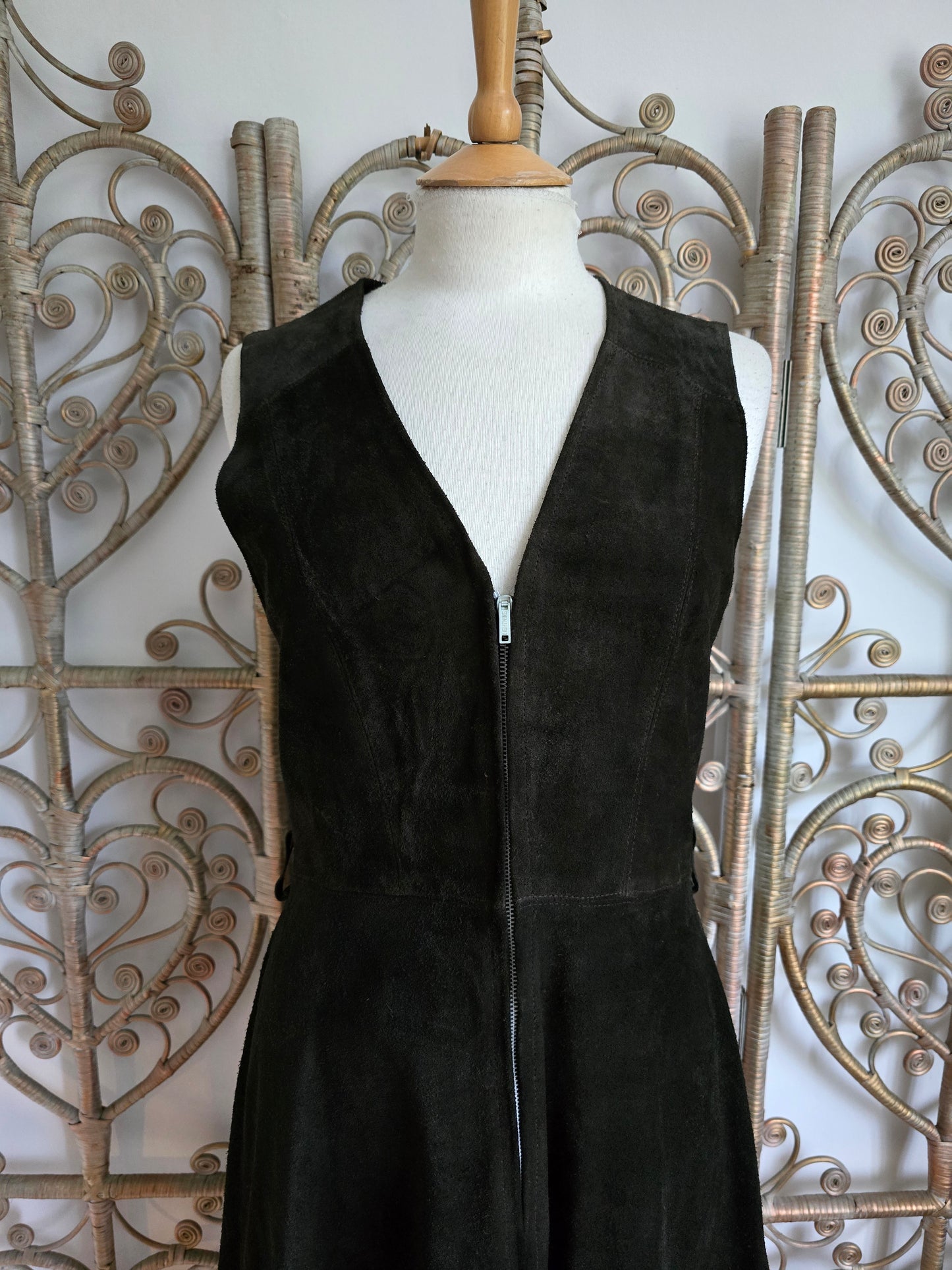 Vintage 70s suede dress