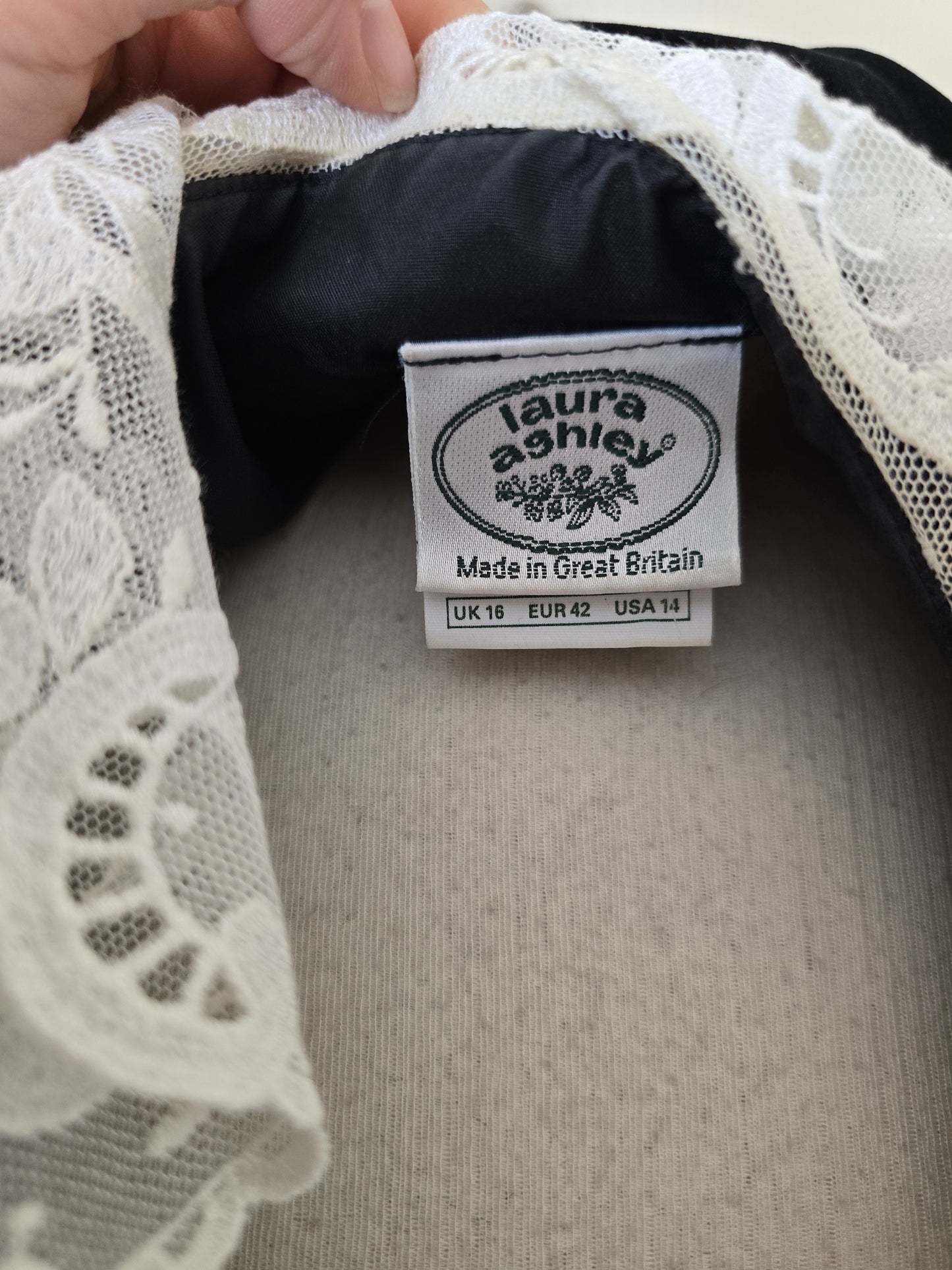 Vintage Laura Ashley prairie velvet dress