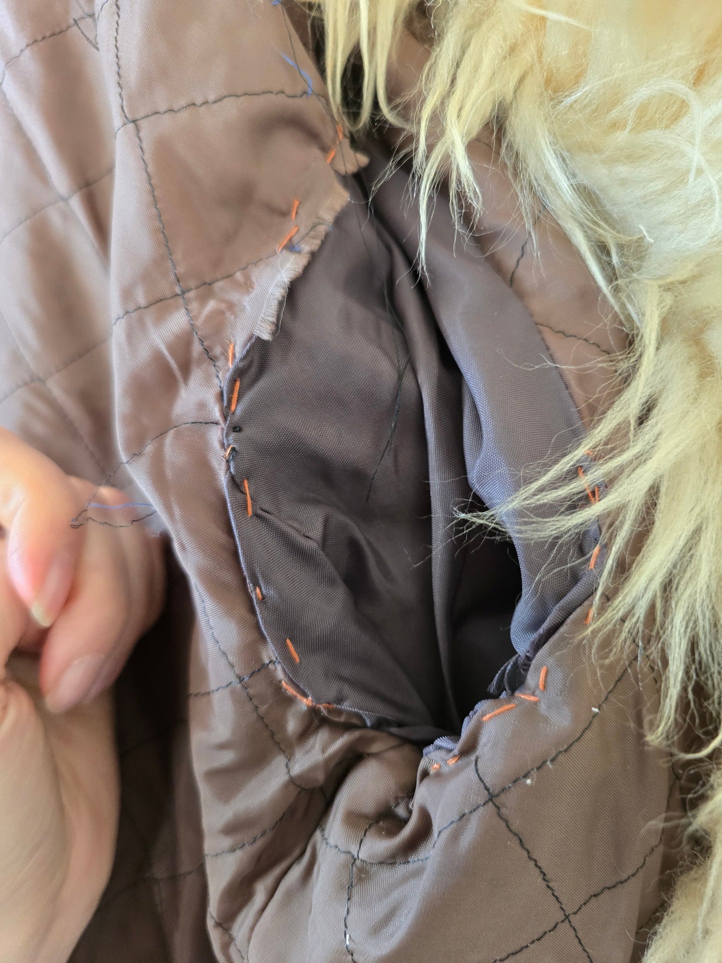 Vintage suede Sheepskin coat M L