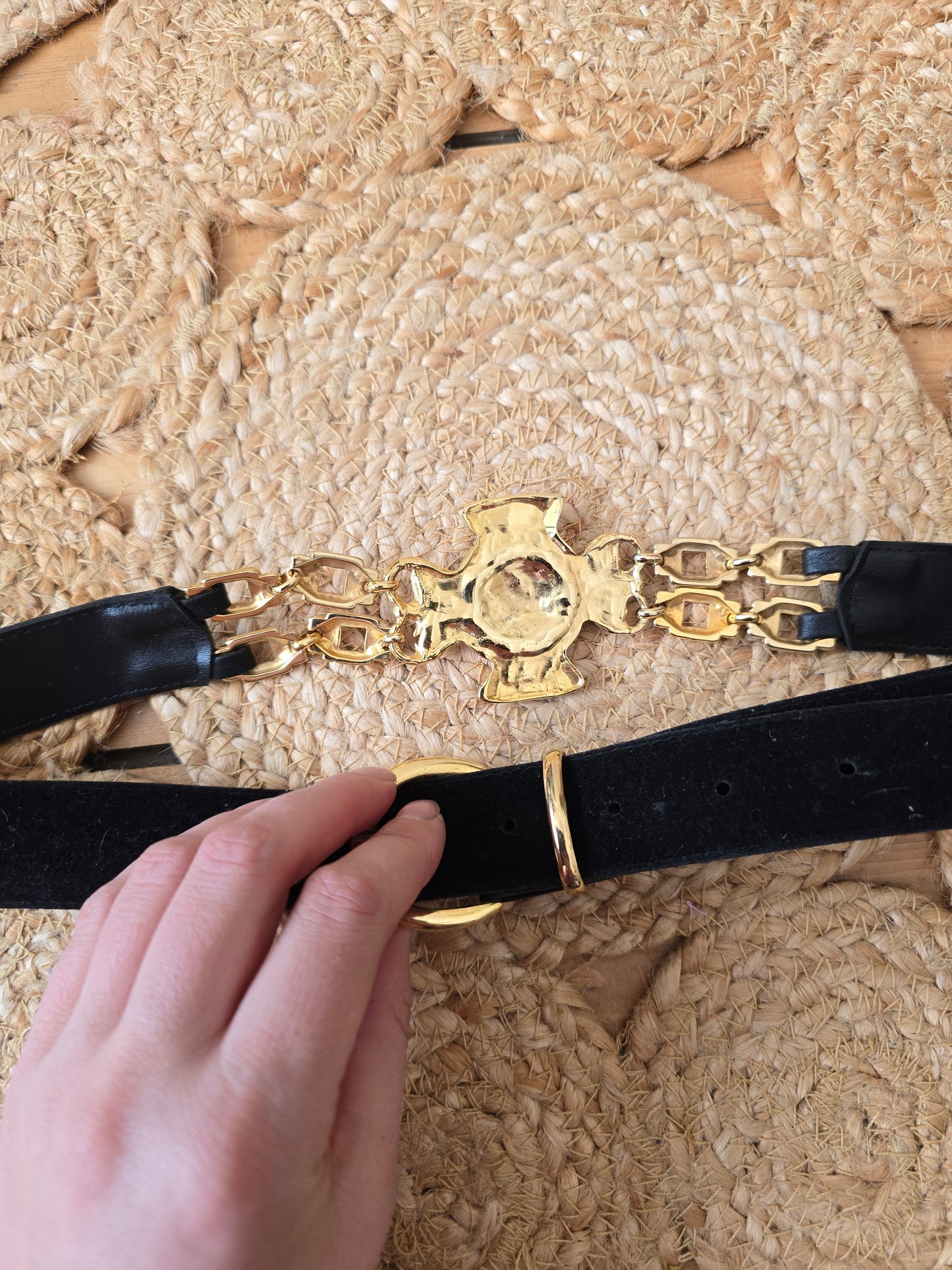Vintage gold waist belt