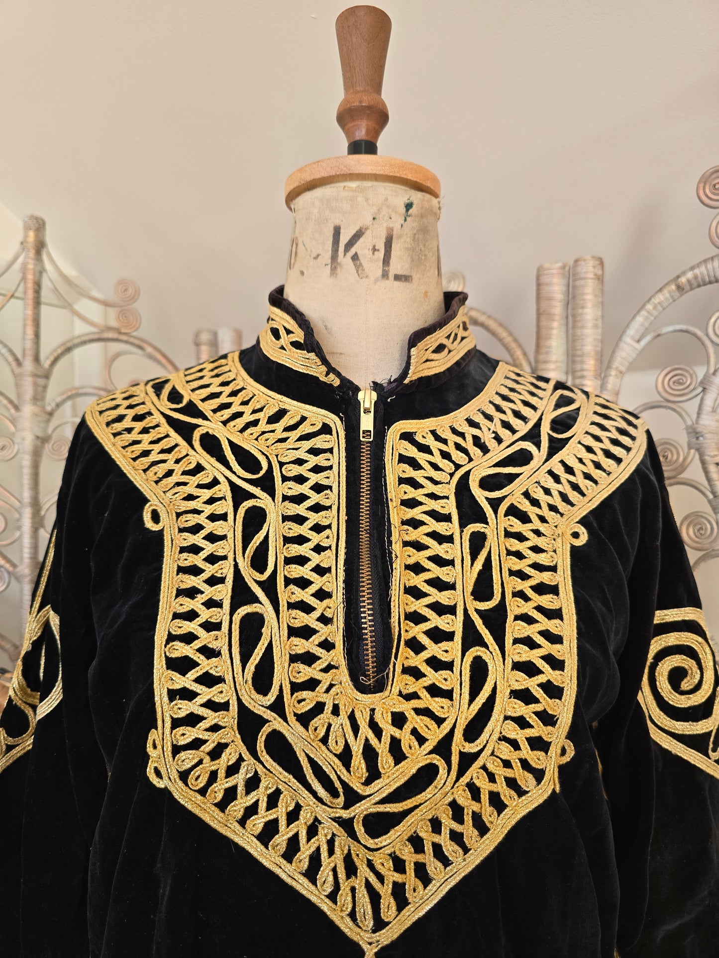 Vintage velvet tunic top