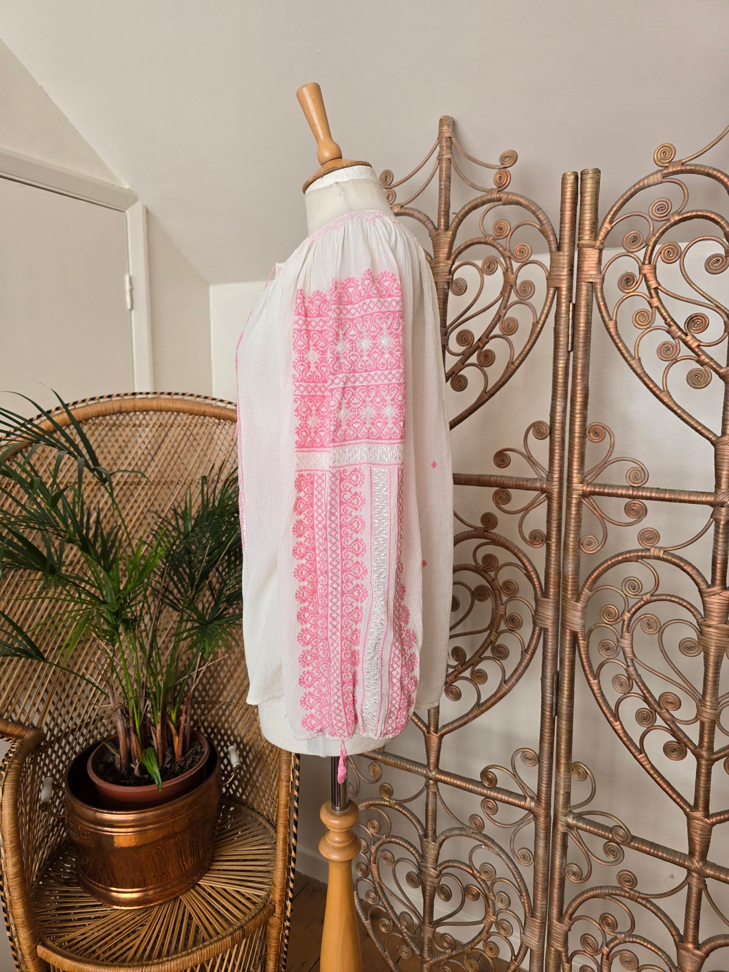 Vintage Romanian cheesecloth blouse