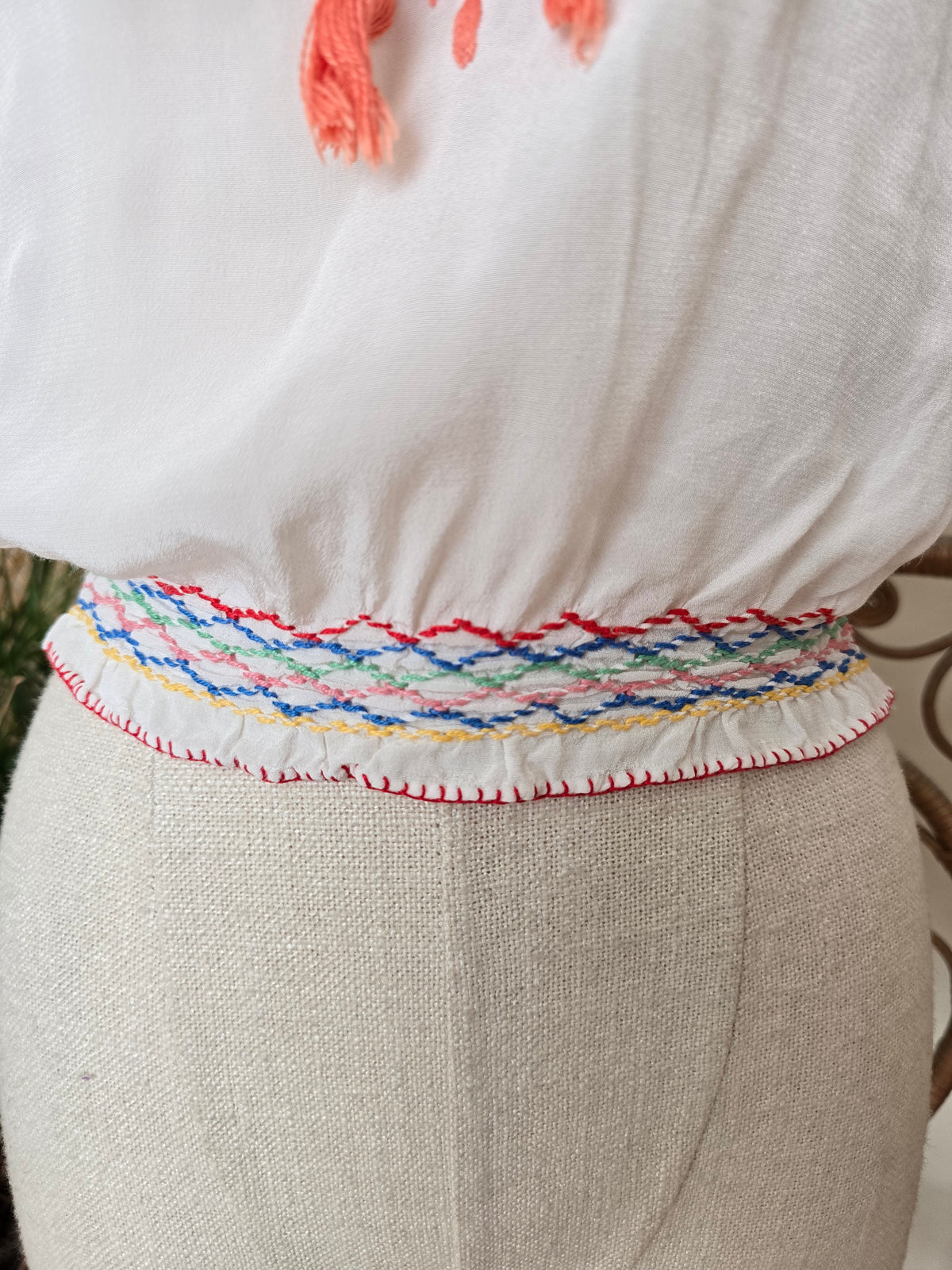 Vintage Hungarian embroidered blouse