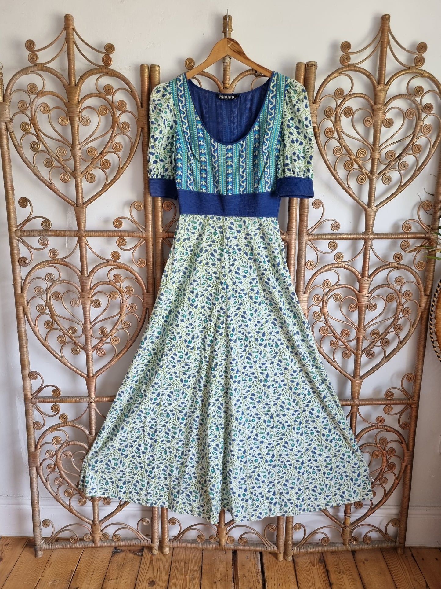 Vintage Anokhi Indian maxi dress S