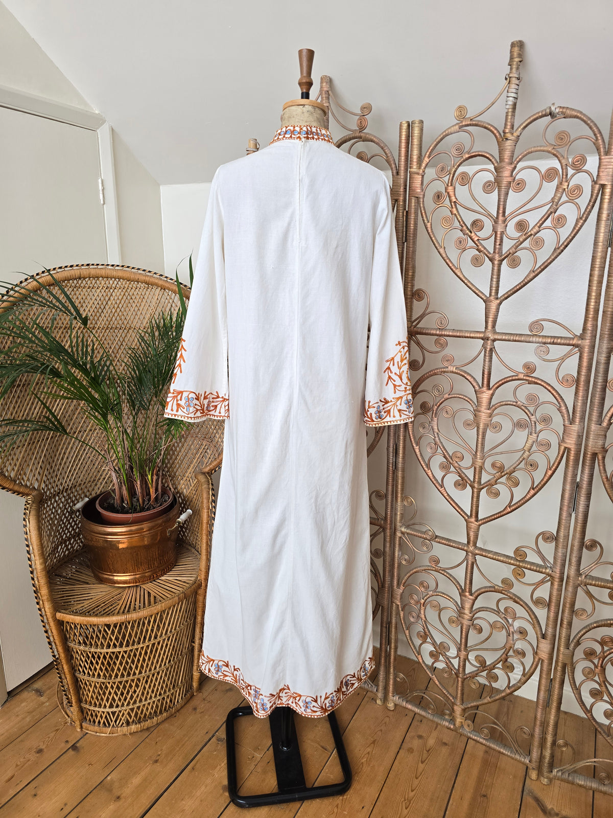 Vintage embroidered kaftan dress