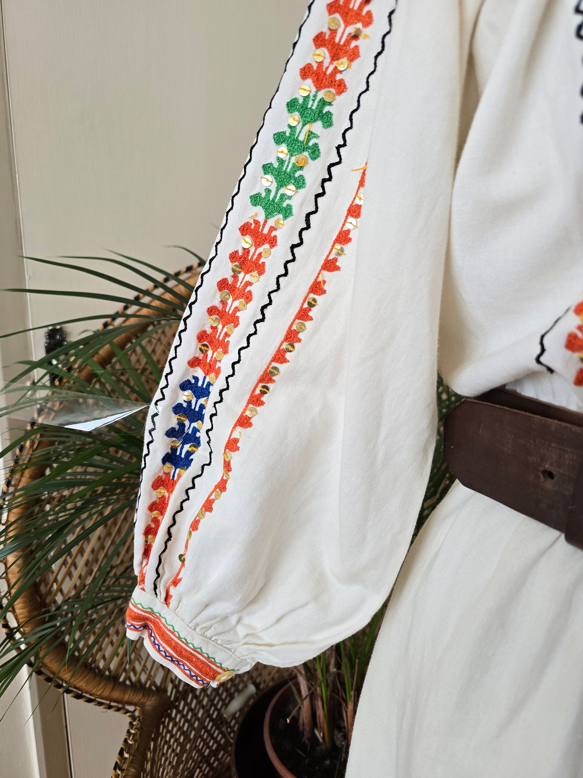 Vintage Romanian cotton dress